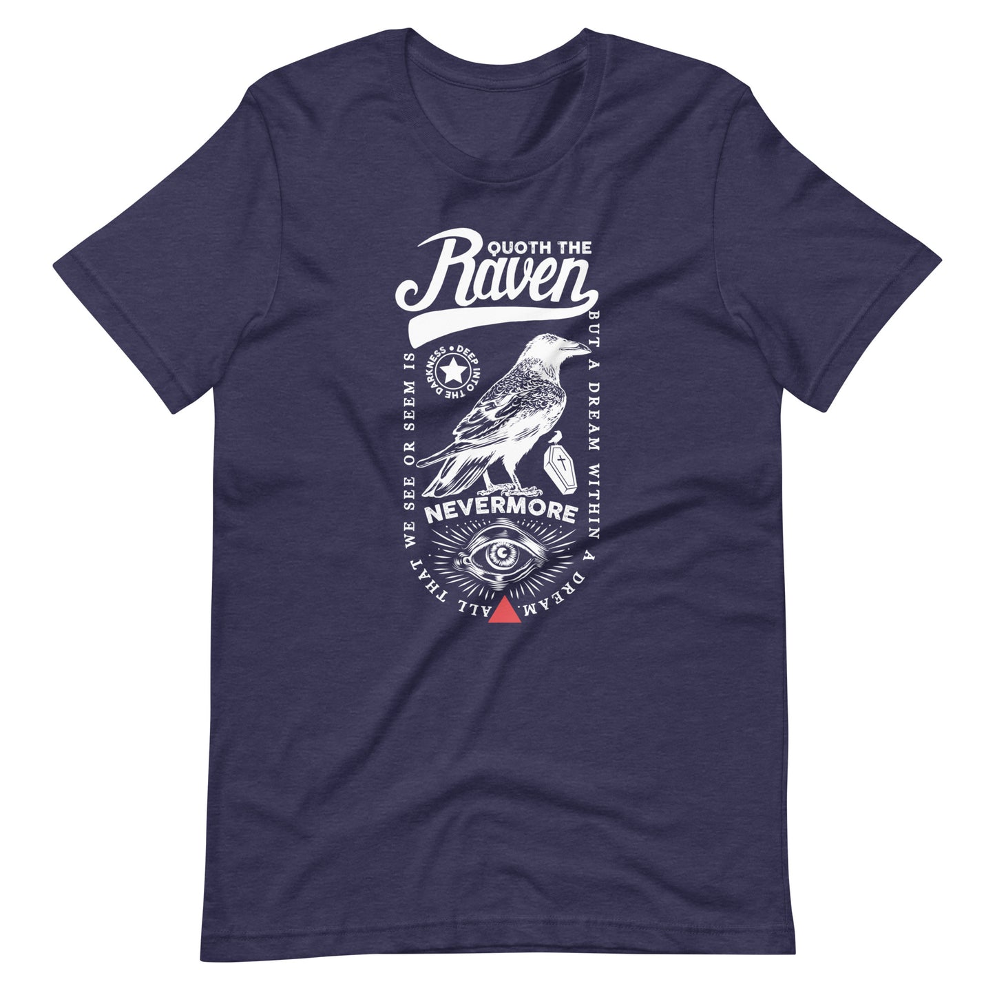 Quoth the Raven Nevermore Loaded - Men's t-shirt - Heather Midnight Navy Front