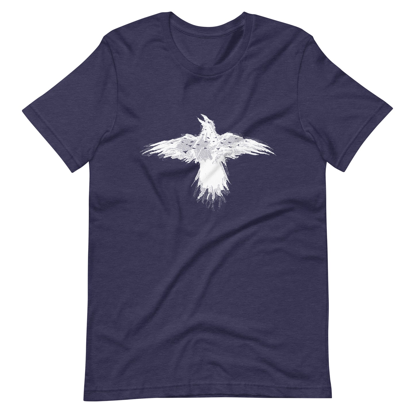 Flying Crow - Men's t-shirt - Heather Midnight Navy Front