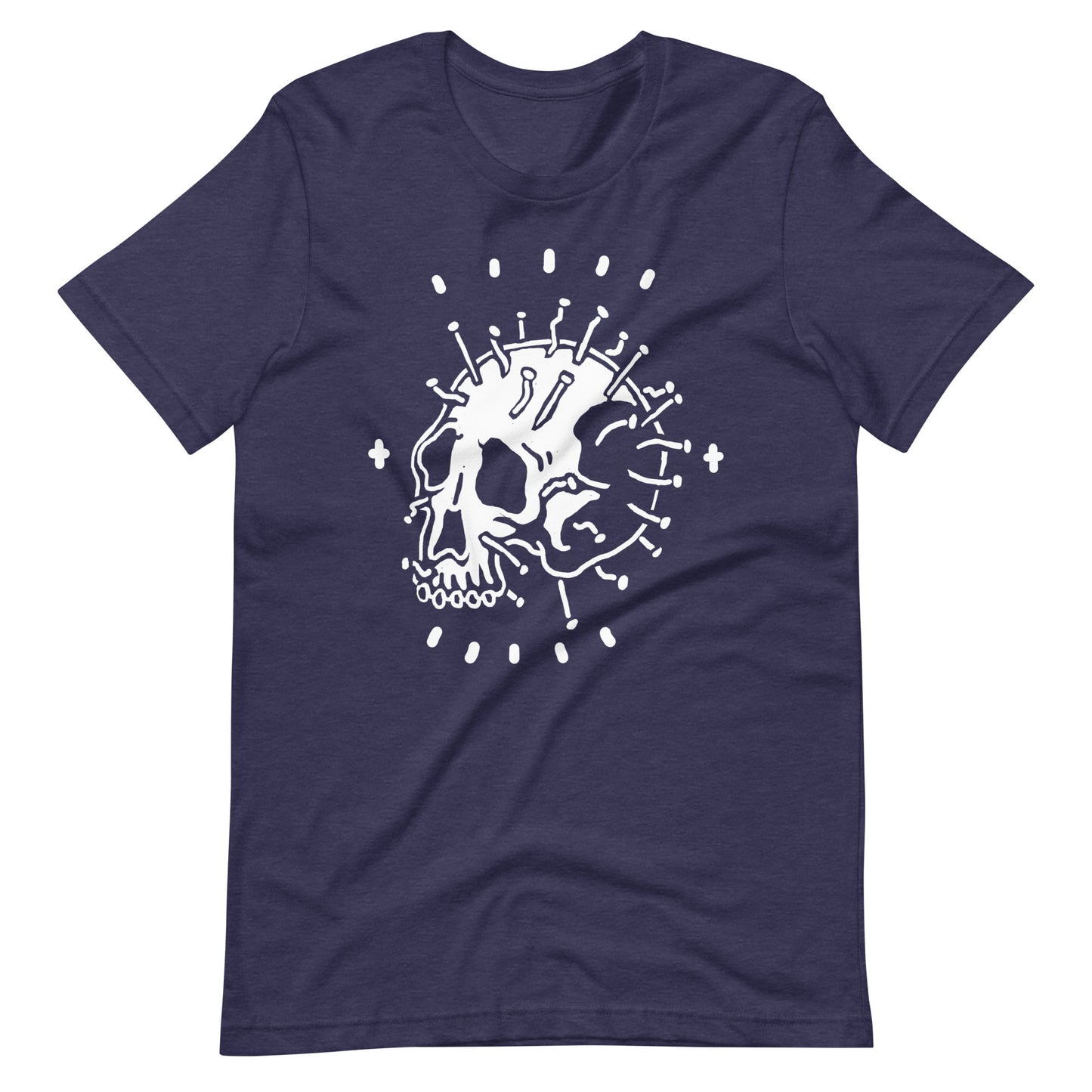 Iron Nails - Men's t-shirt - Heather Midnight Navy Front