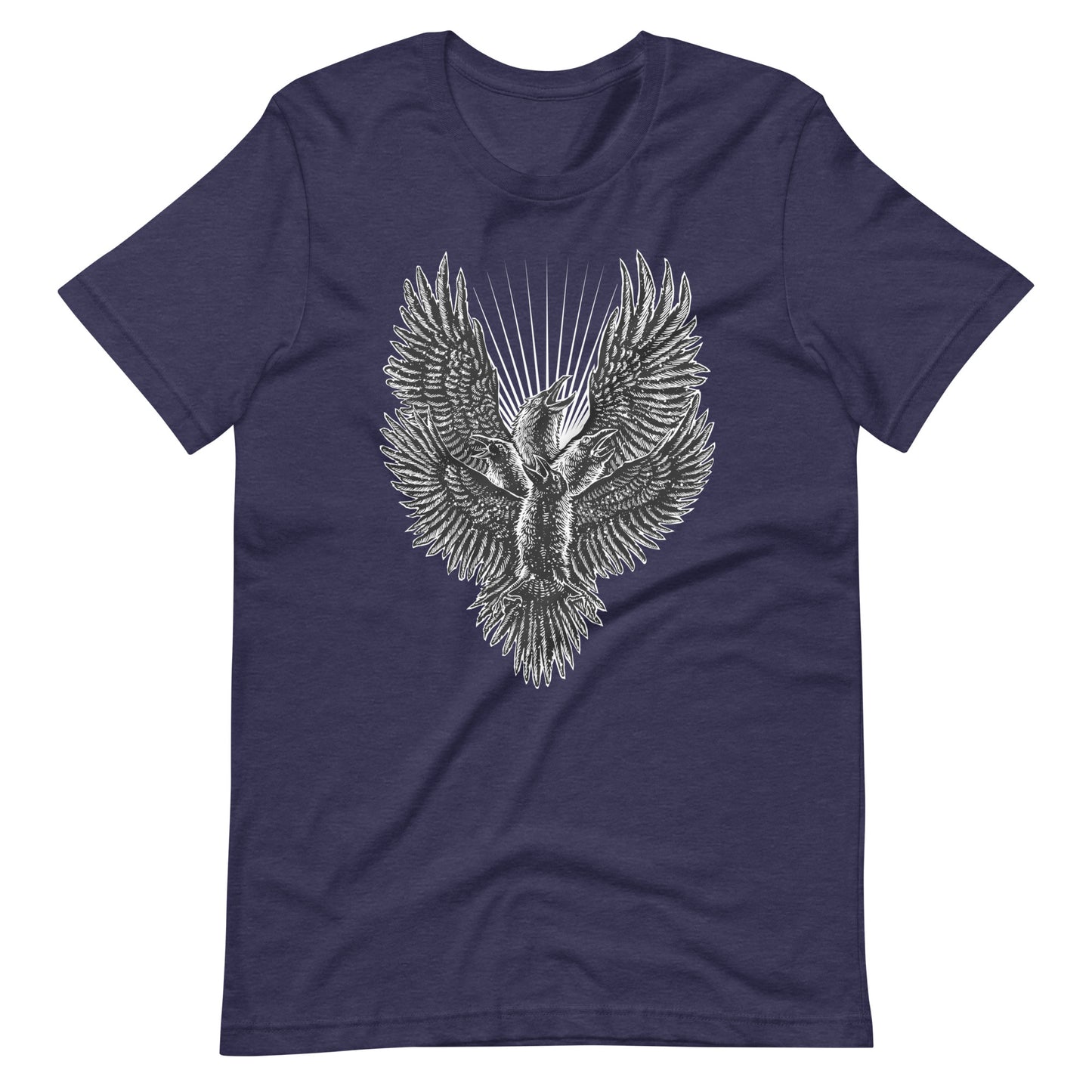 Luminous Crow - Men's t-shirt - Heather Midnight Navy Front
