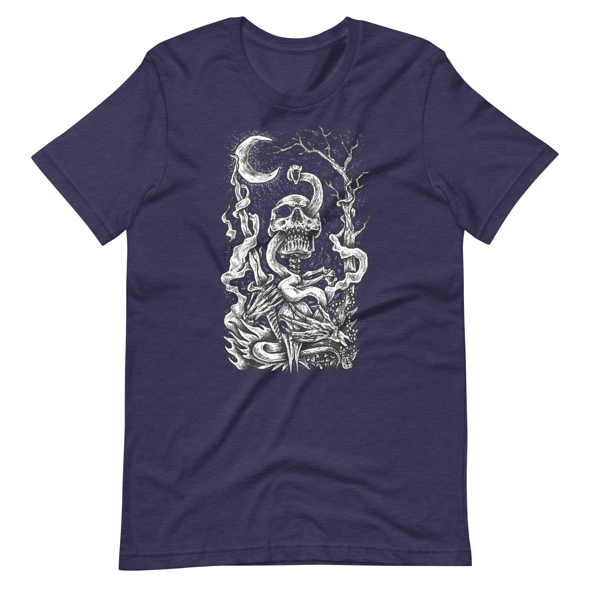 Nightmare Skull - Men's t-shirt - Heather Midnight Navy Front