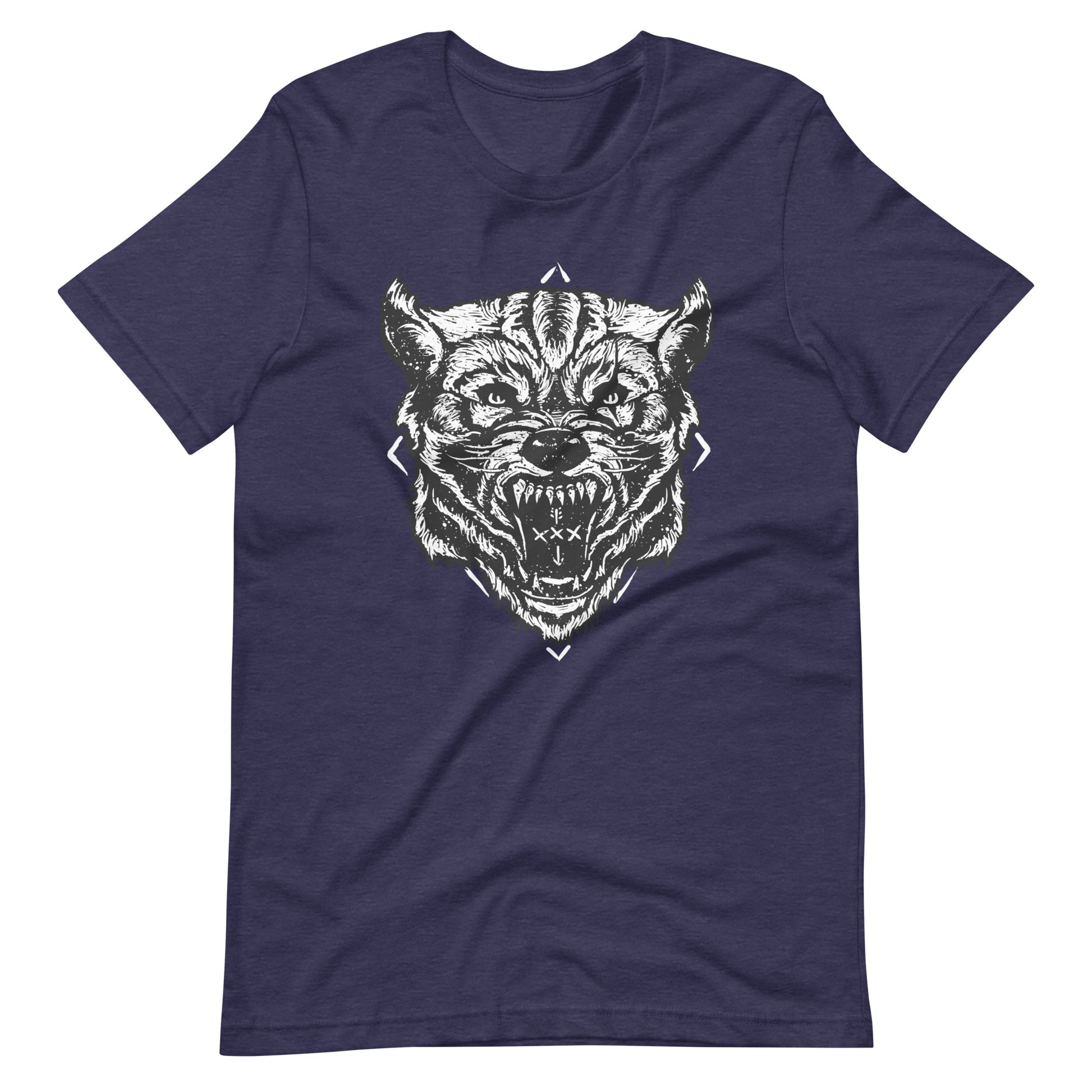 Wolf Head - Men's t-shirt - Heather Midnight Navy Front