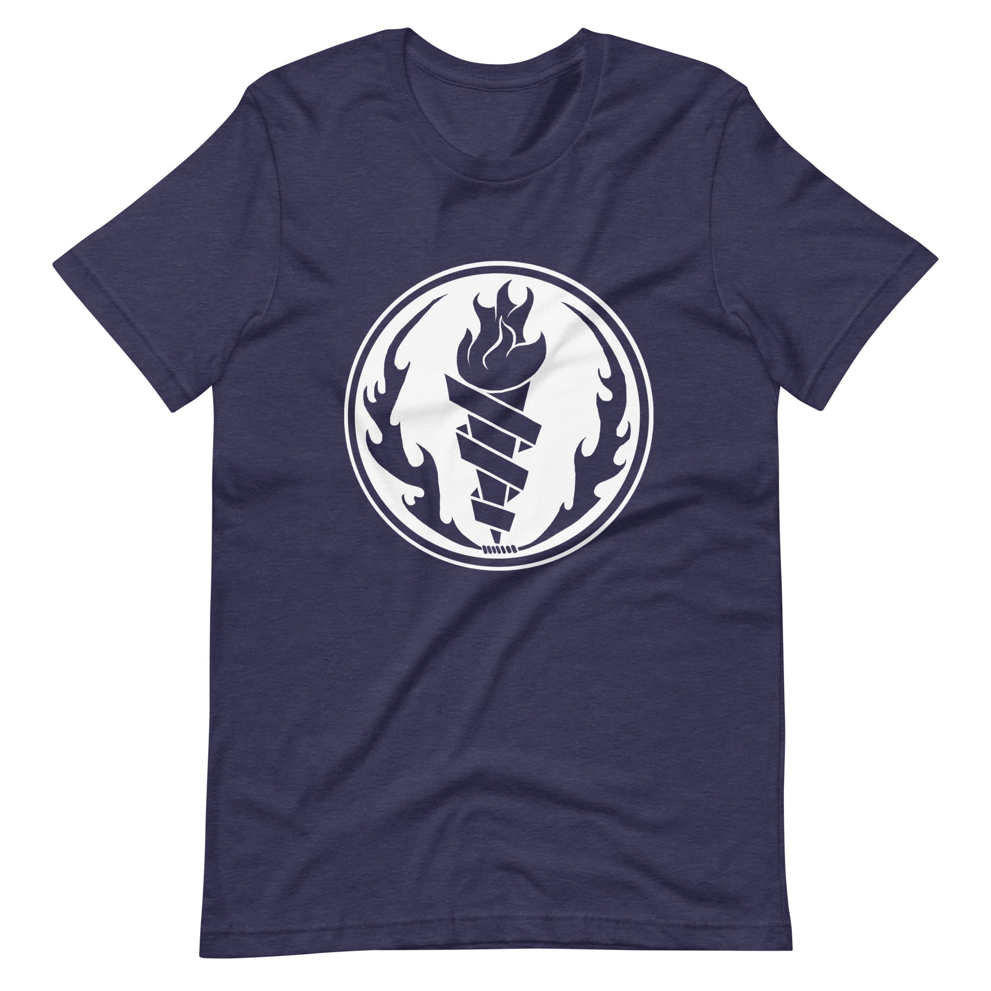 Fire Fire White - Men's t-shirt - Heather Midnight Navy Front