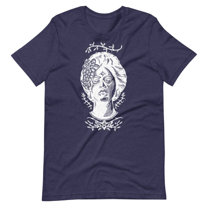 Girl Eyes White - Men's t-shirt - Heather Midnight Navy Front