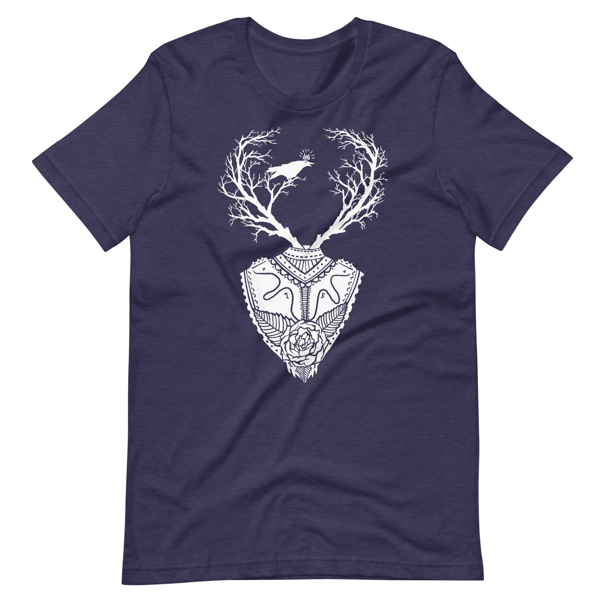 Life Trees White - Men's t-shirt - Heather Midnight Navy Front