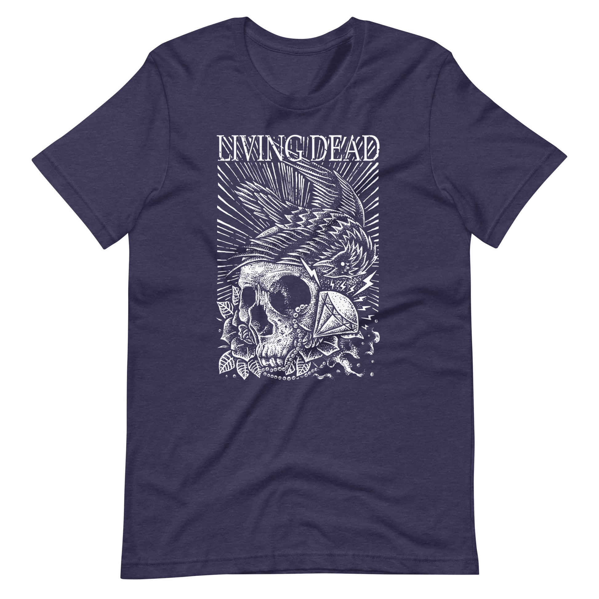 Living Dead Diamond White - Men's t-shirt - Heather Midnight Navy Front