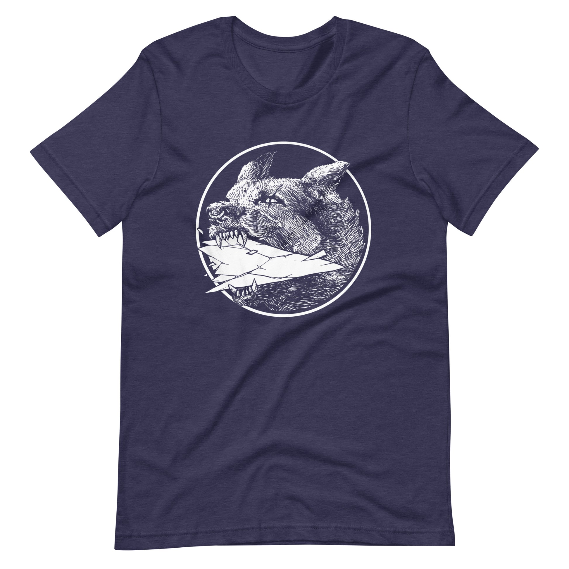 Shard White - Men's t-shirt - Heather Midnight Navy Front