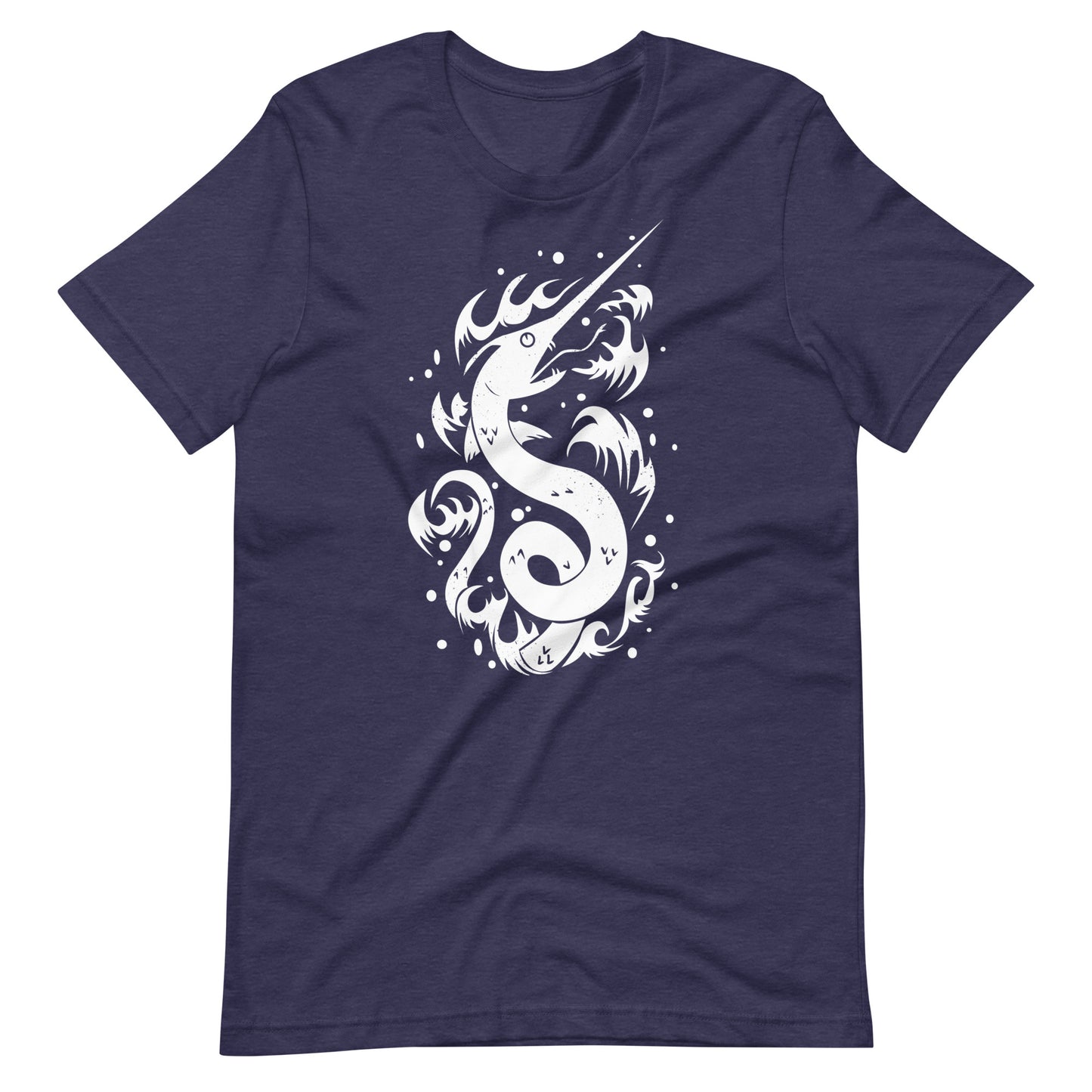Snake Swordfish White - Men's t-shirt - Heather Midnight Navy Front