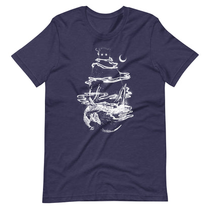 Toxic Fumes White - Men's t-shirt - Heather Midnight Navy Front