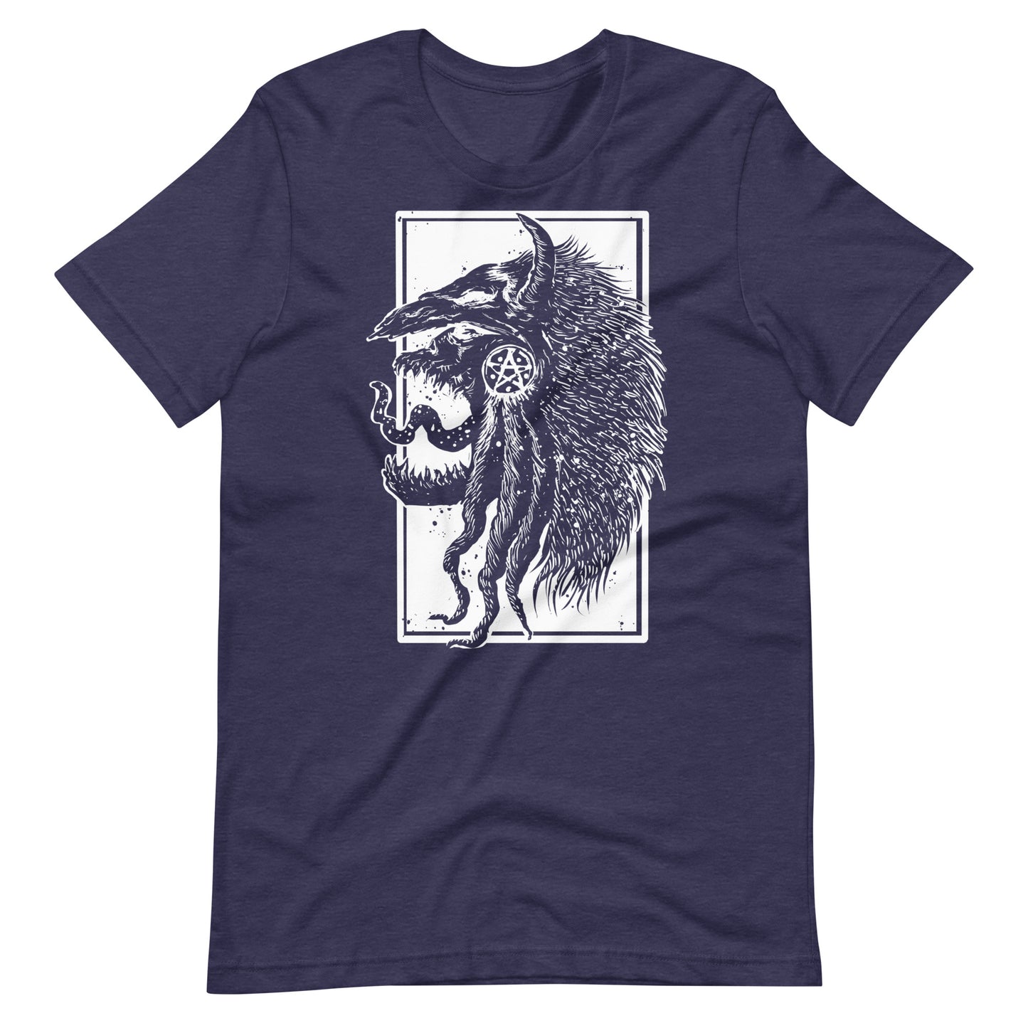 Tribe Monster White - Men's t-shirt - Heather Midnight Navy Front