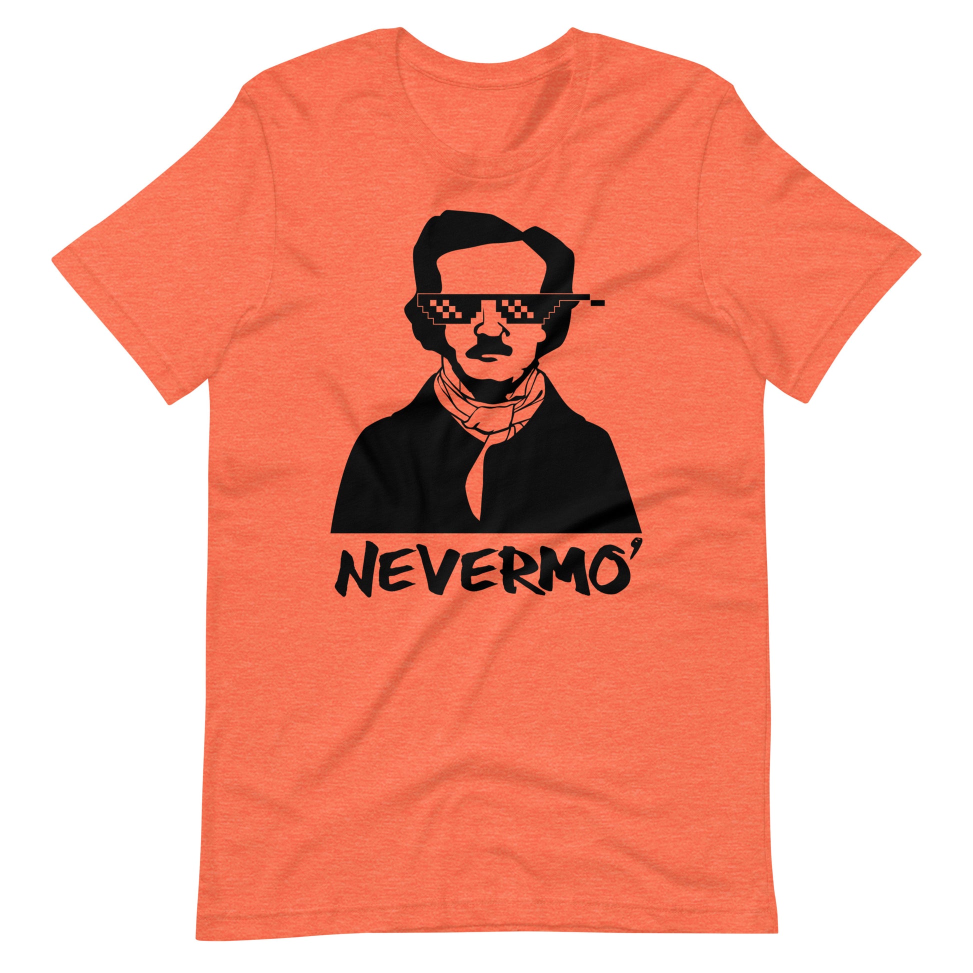 Women's Edgar Allan Poe "Nevermo" t-shirt - Heather Orange Front