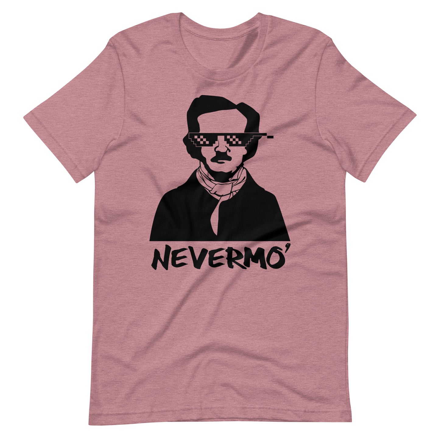 Women's Edgar Allan Poe "Nevermo" t-shirt - Heather Orchid Front