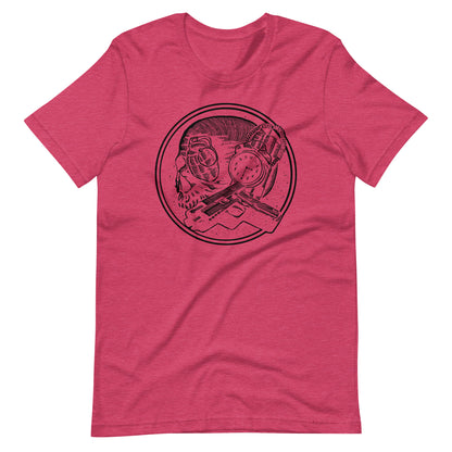 Boom as Hell Black - Men's t-shirt - Heather Raspberry Front