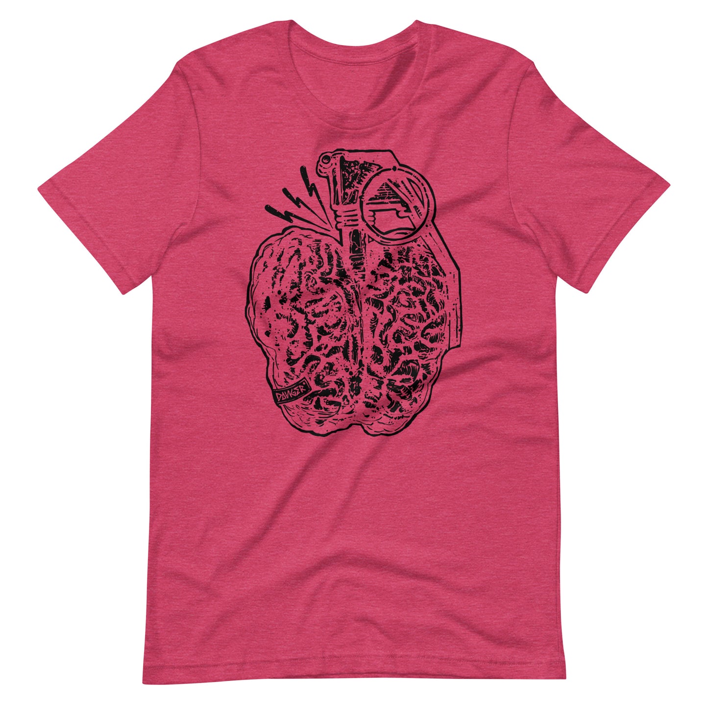 Brain Boom Black - Men's t-shirt - Heather Raspberry Front