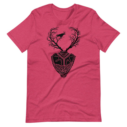 Life Trees Black - Men's t-shirt - Heather Raspberry Front