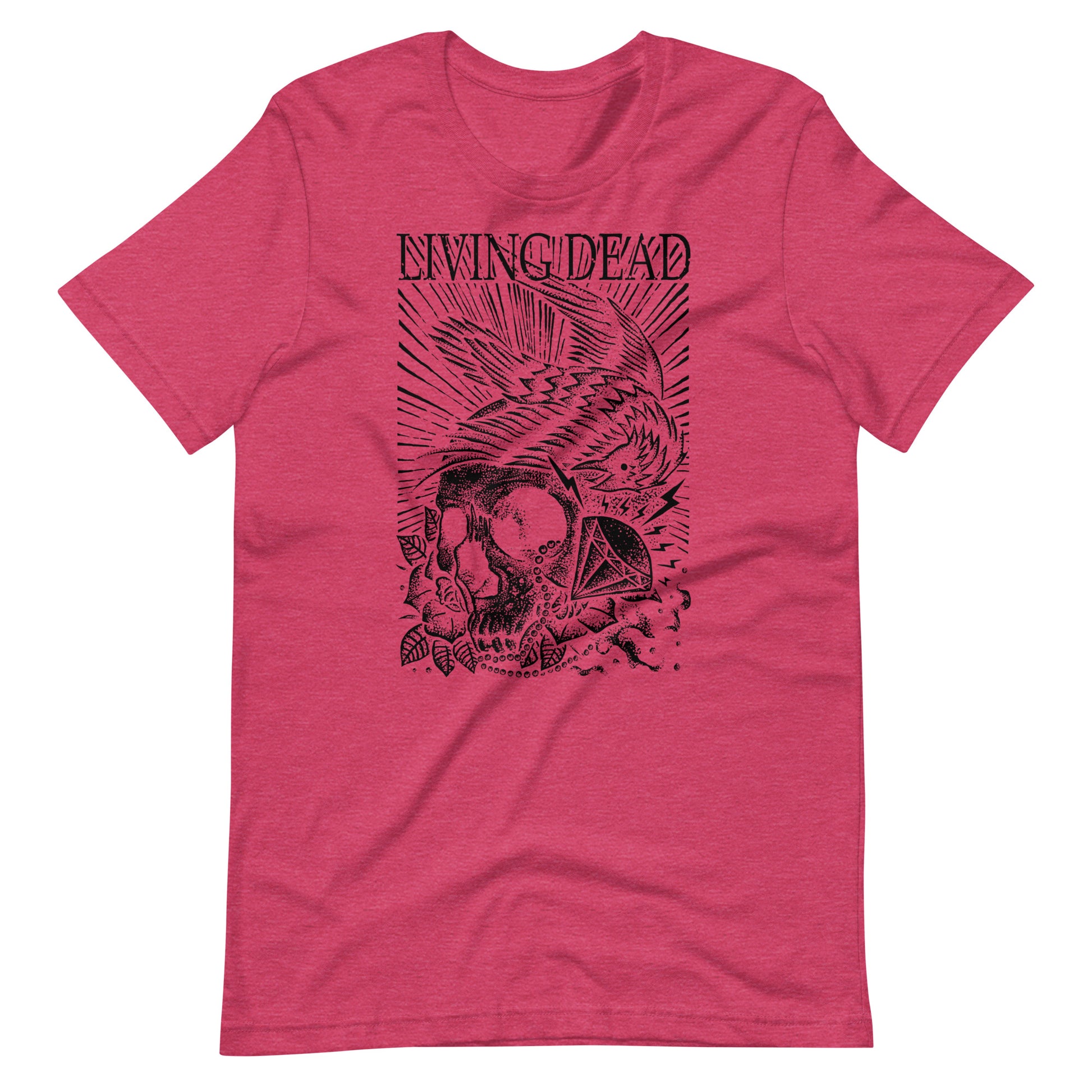 Living Dead Diamond Black - Men's t-shirt - Heather Raspberry Front