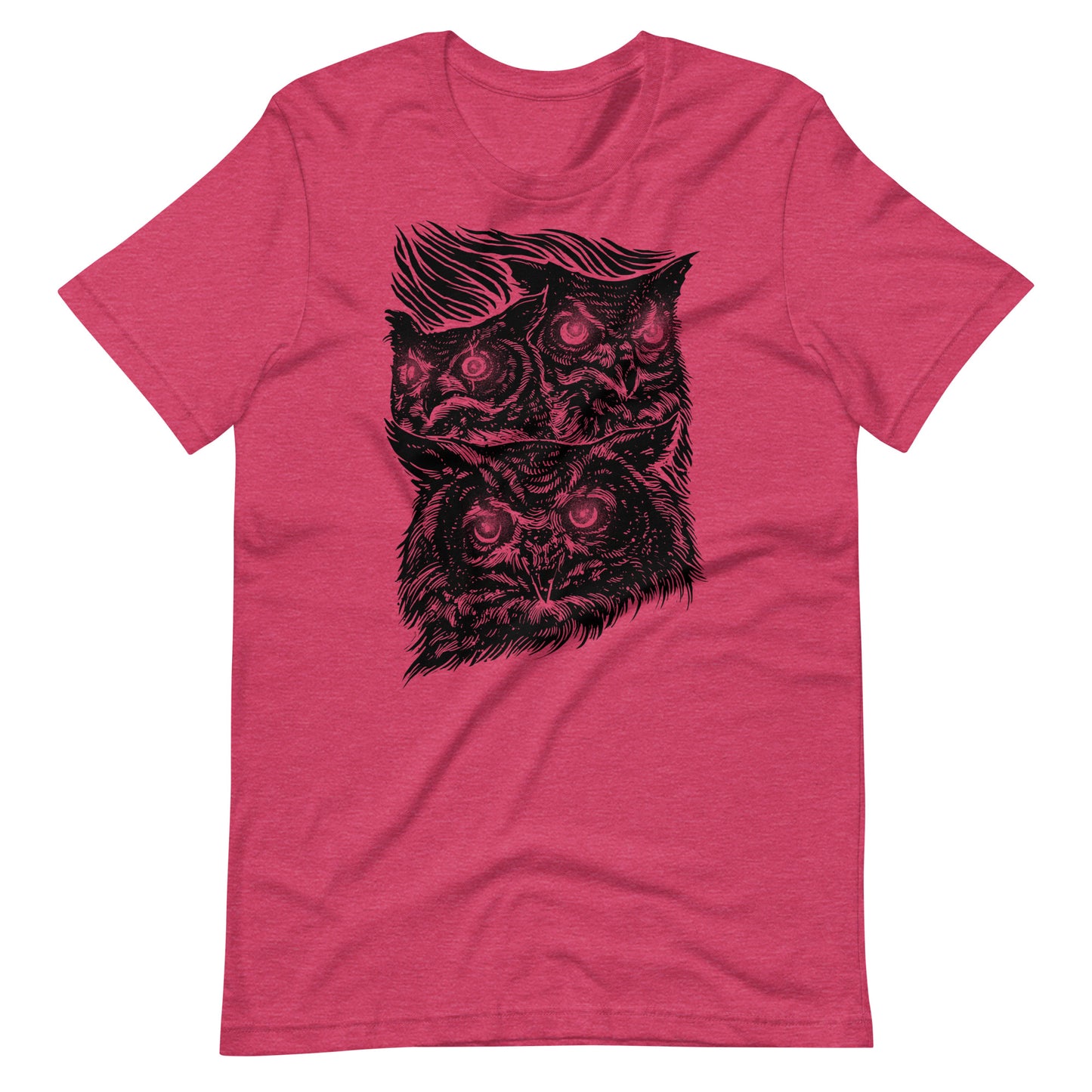 Night Eyes Black - Men's t-shirt - Heather Raspberry Front