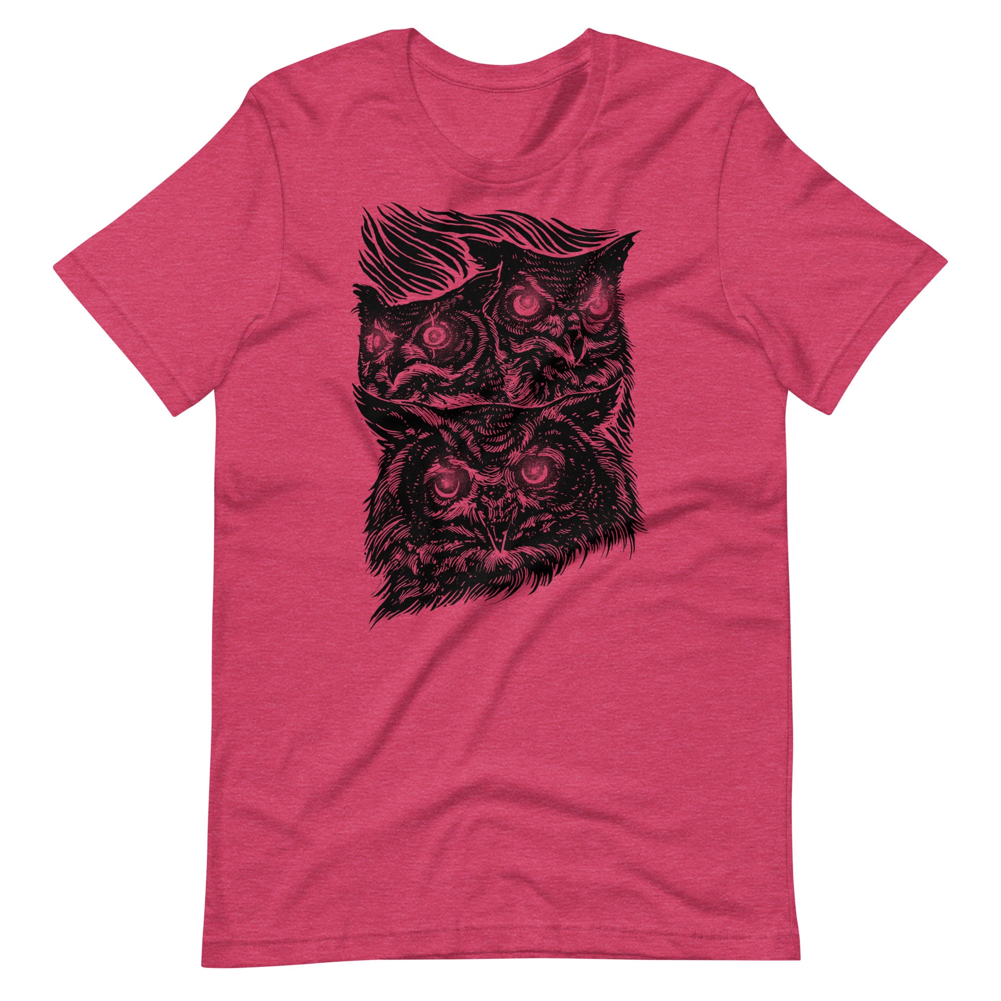 Night Eyes Black - Men's t-shirt - Heather Raspberry Front