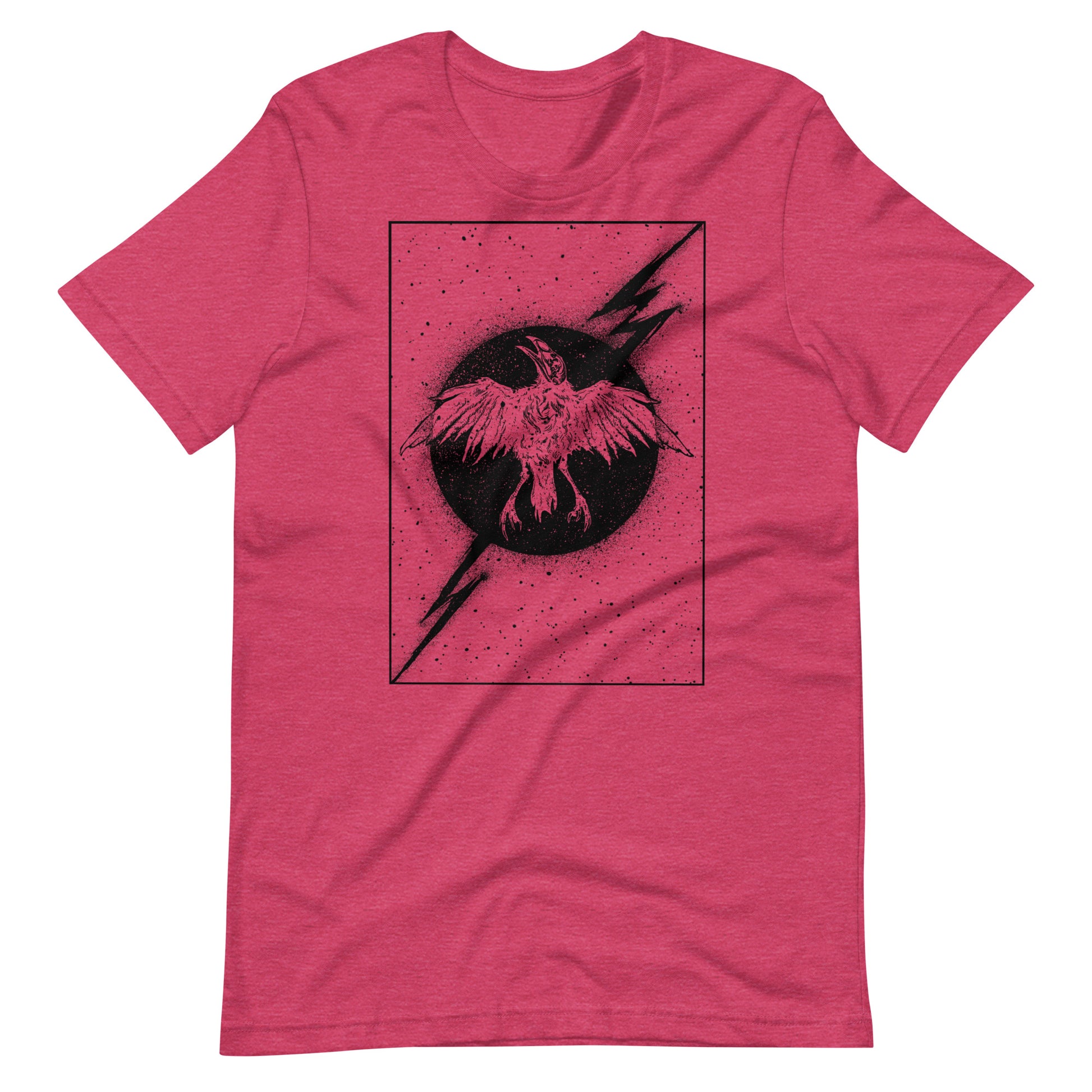 Night Thunder Black - Men's t-shirt - Heather Raspberry Front