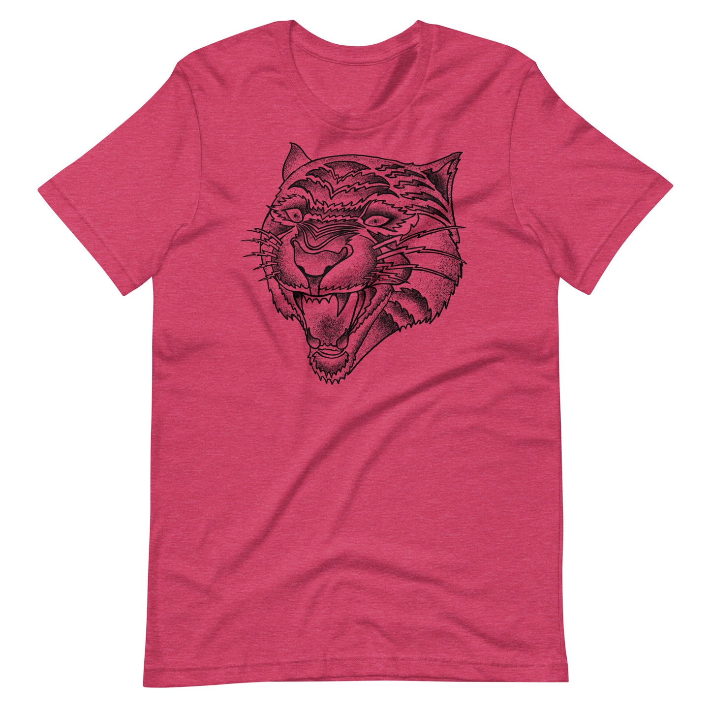 Panther Black - Men's t-shirt - Heather Raspberry Front