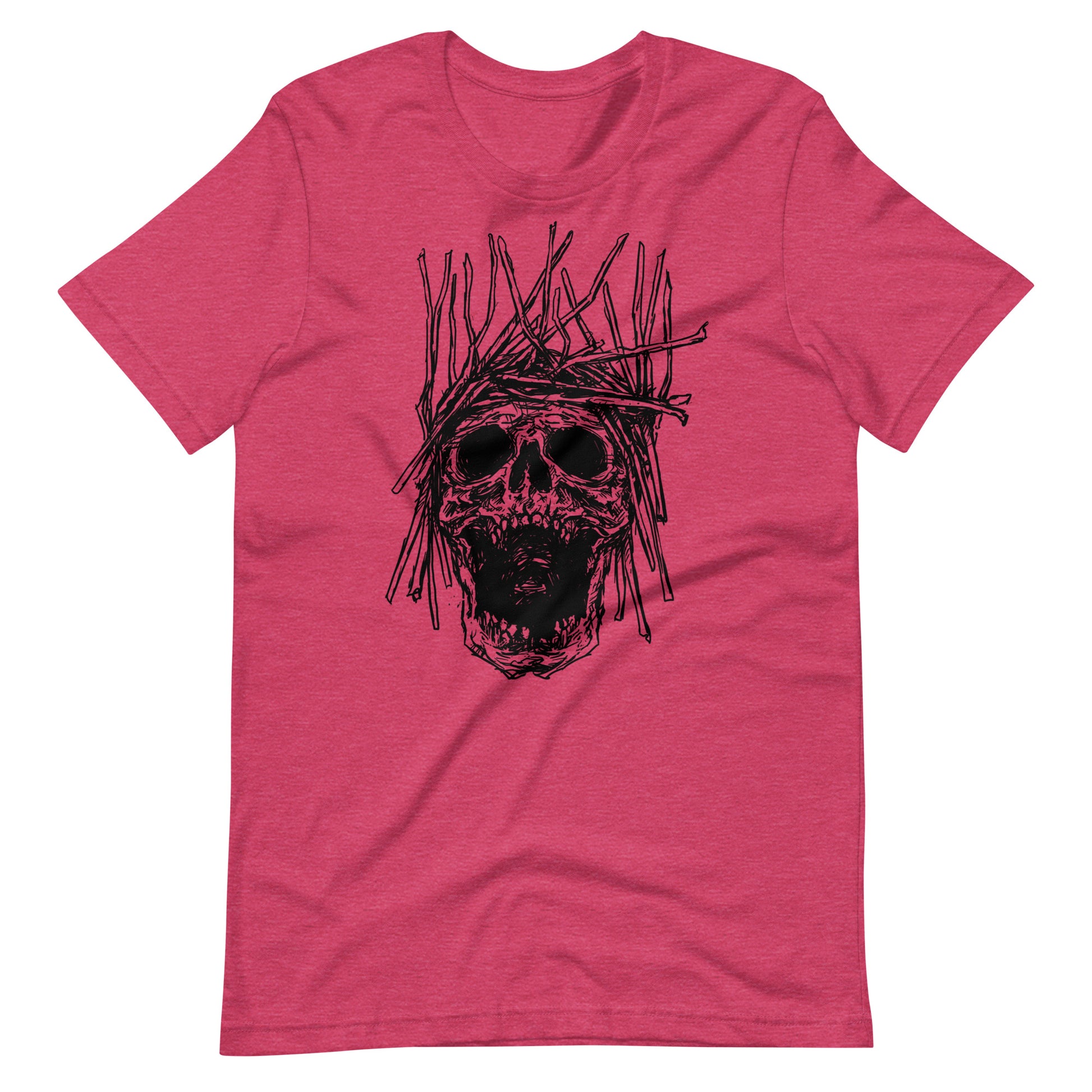 Skull H Black - Men's t-shirt - Heather Raspberry Front