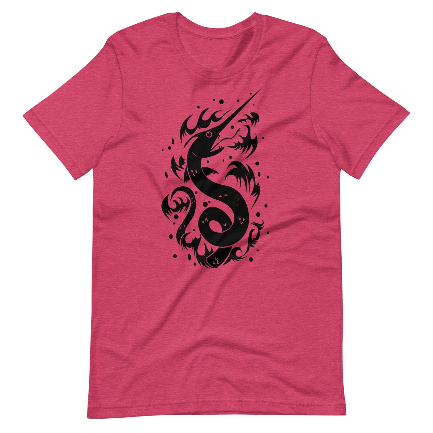 Snake Swordfish Black - Men's t-shirt - Heather Raspberry Front