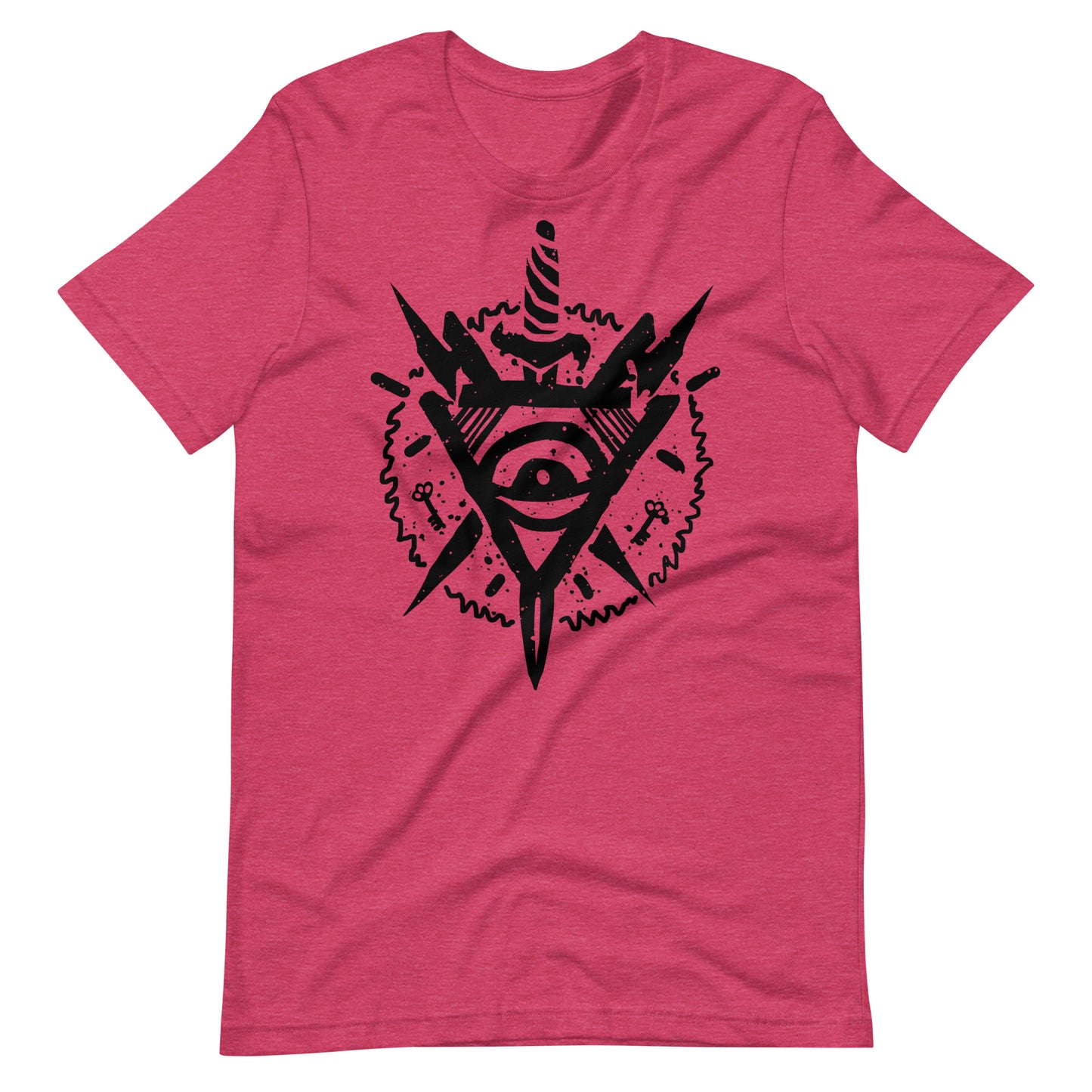 Triangle Eye Black - Men's t-shirt - Heather Raspberry Front