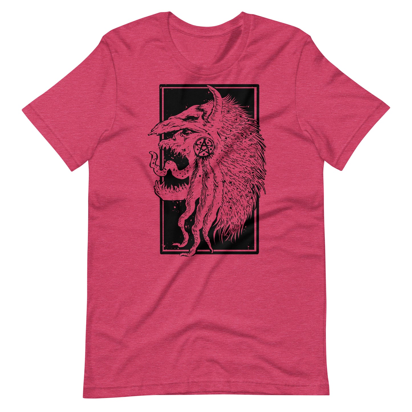 Tribe Monster Black - Men's t-shirt - Heather Raspberry Front