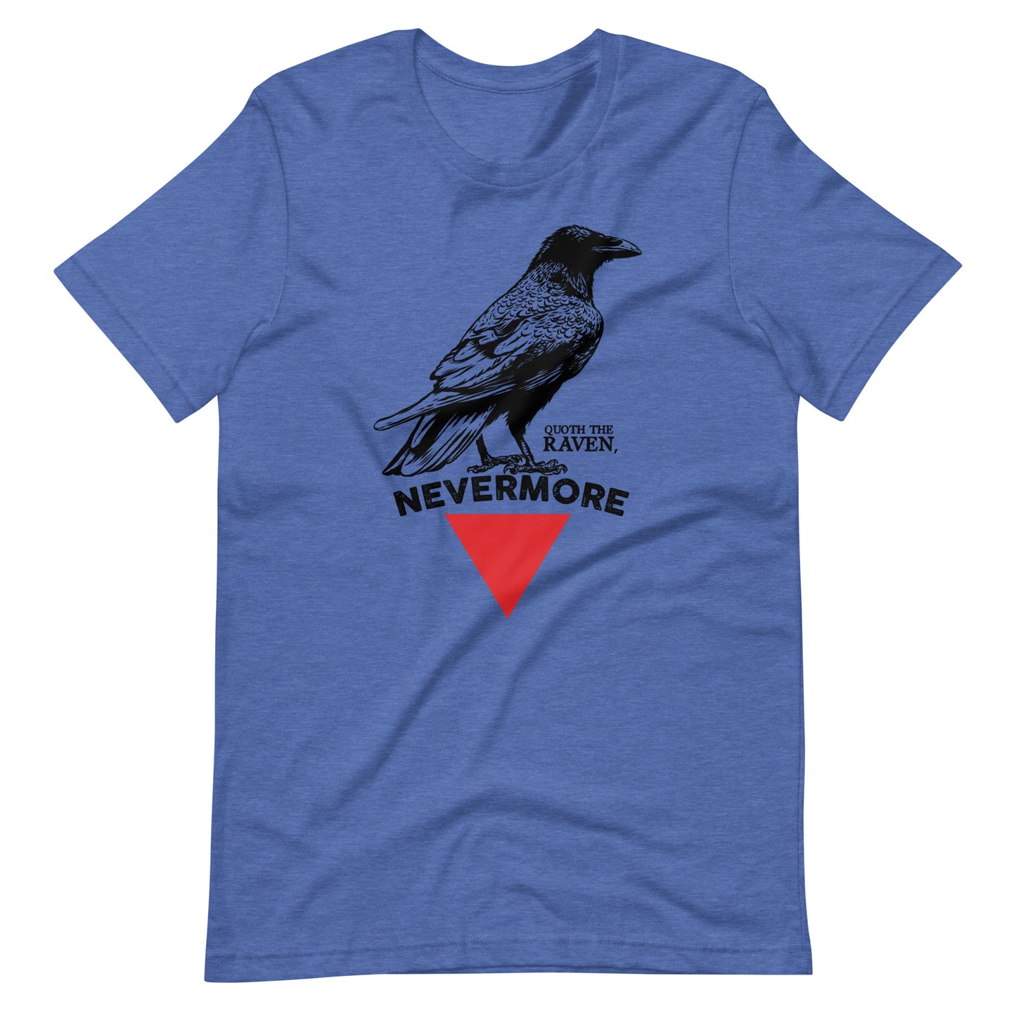 The Raven Nevermore Triangle - Men's t-shirt - Heather True Royal Front