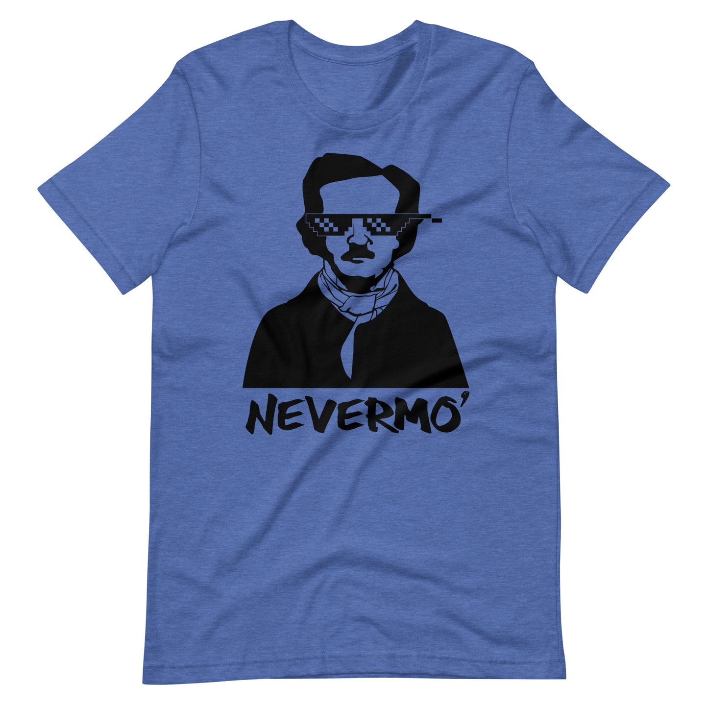 Men's Edgar Allan Poe "The Nevermo" T-Shirt - Heather True Royal Front