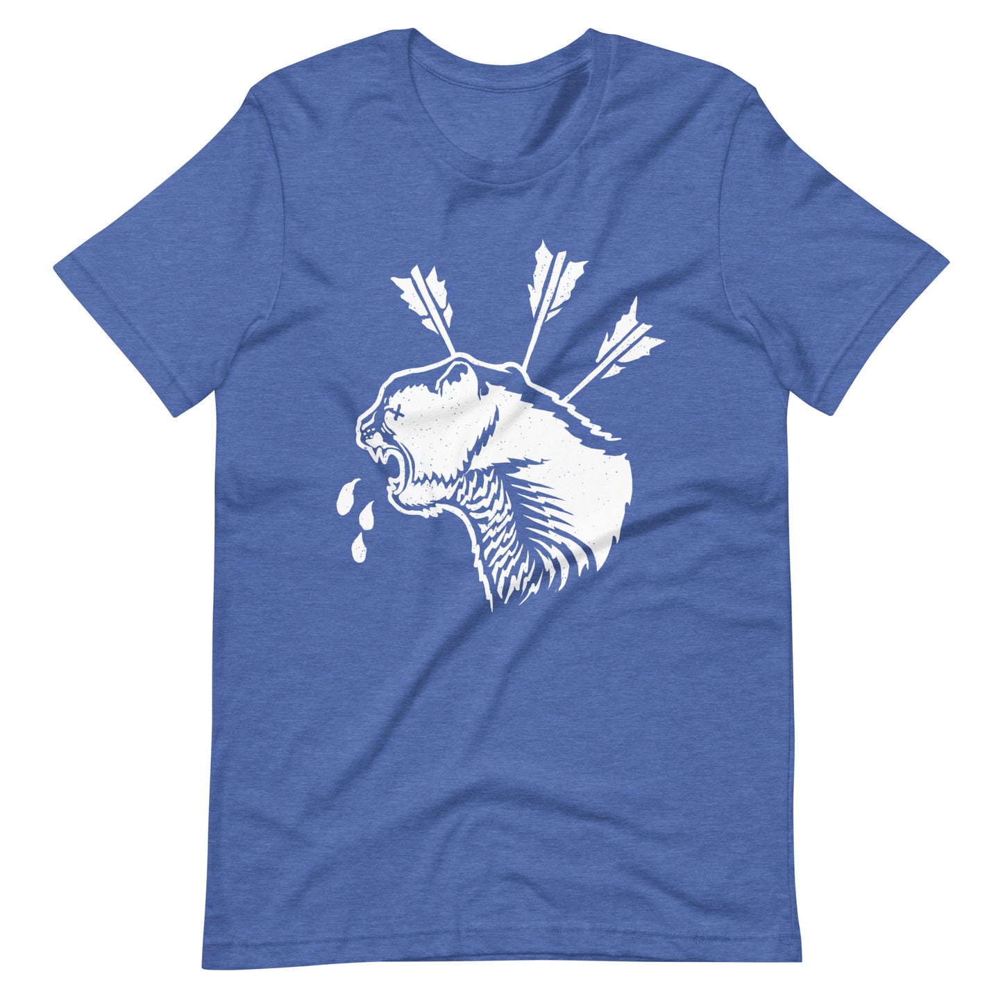 Cat Dead White - Men's t-shirt - Heather True Royal Front