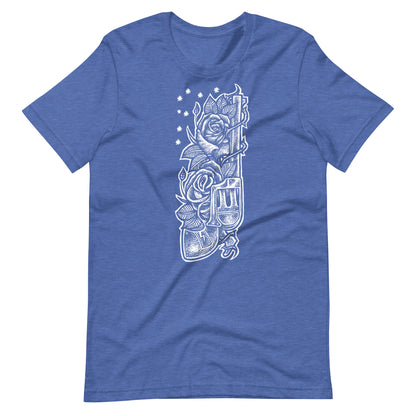 Gun White - Men's t-shirt - Heather True Royal Front