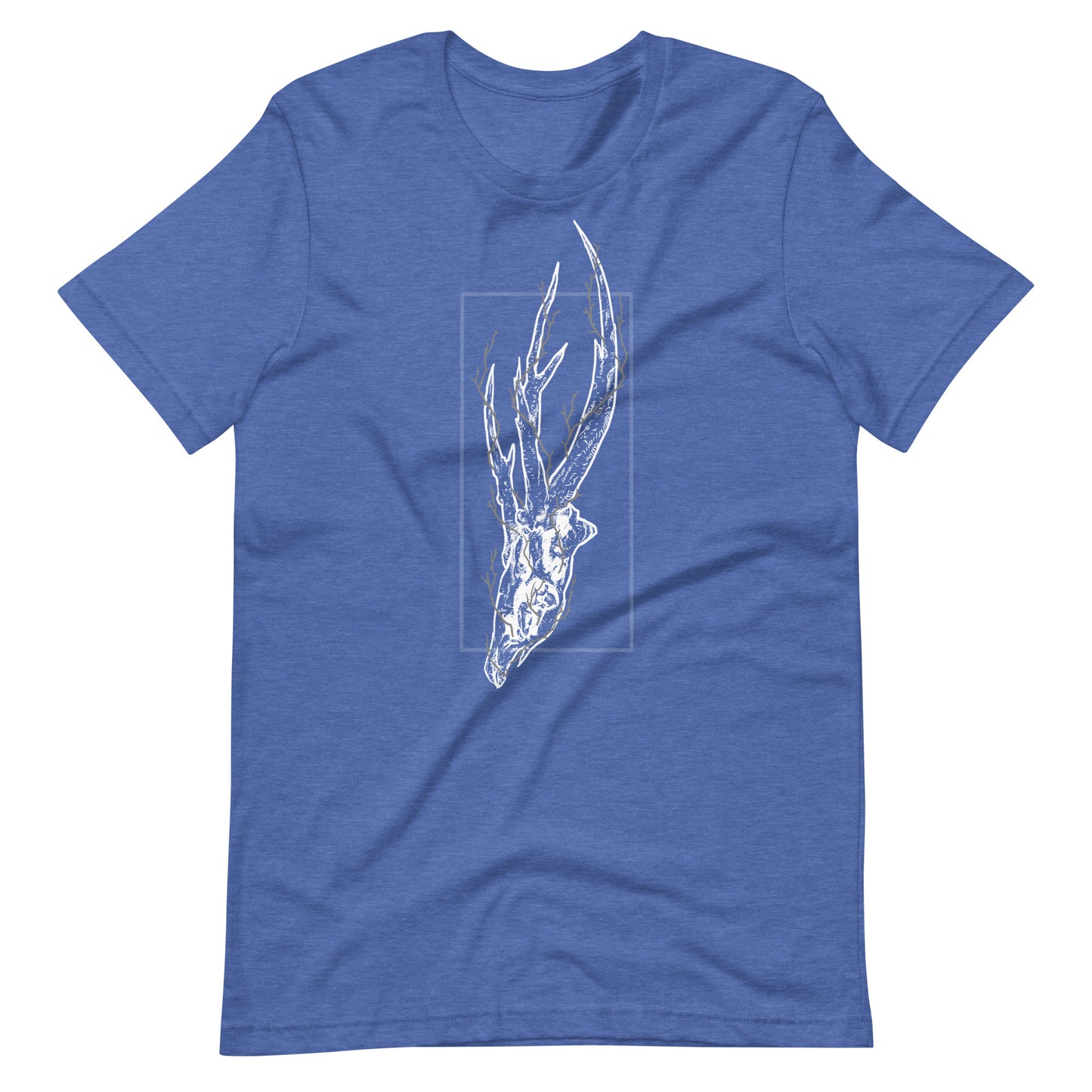Deer Skull Tree White - Men's t-shirt - Heather True Royal Front
