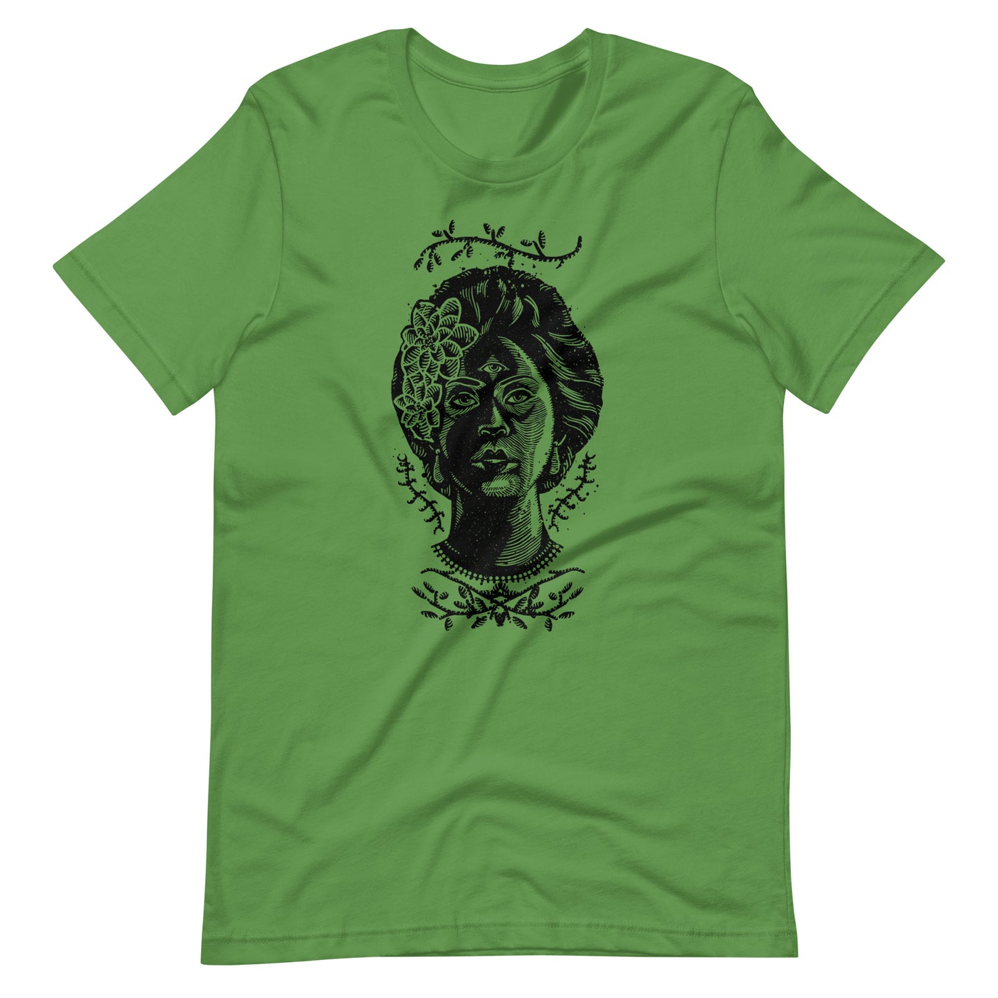 Girl Eyes Black - Men's t-shirt - Leaf Front