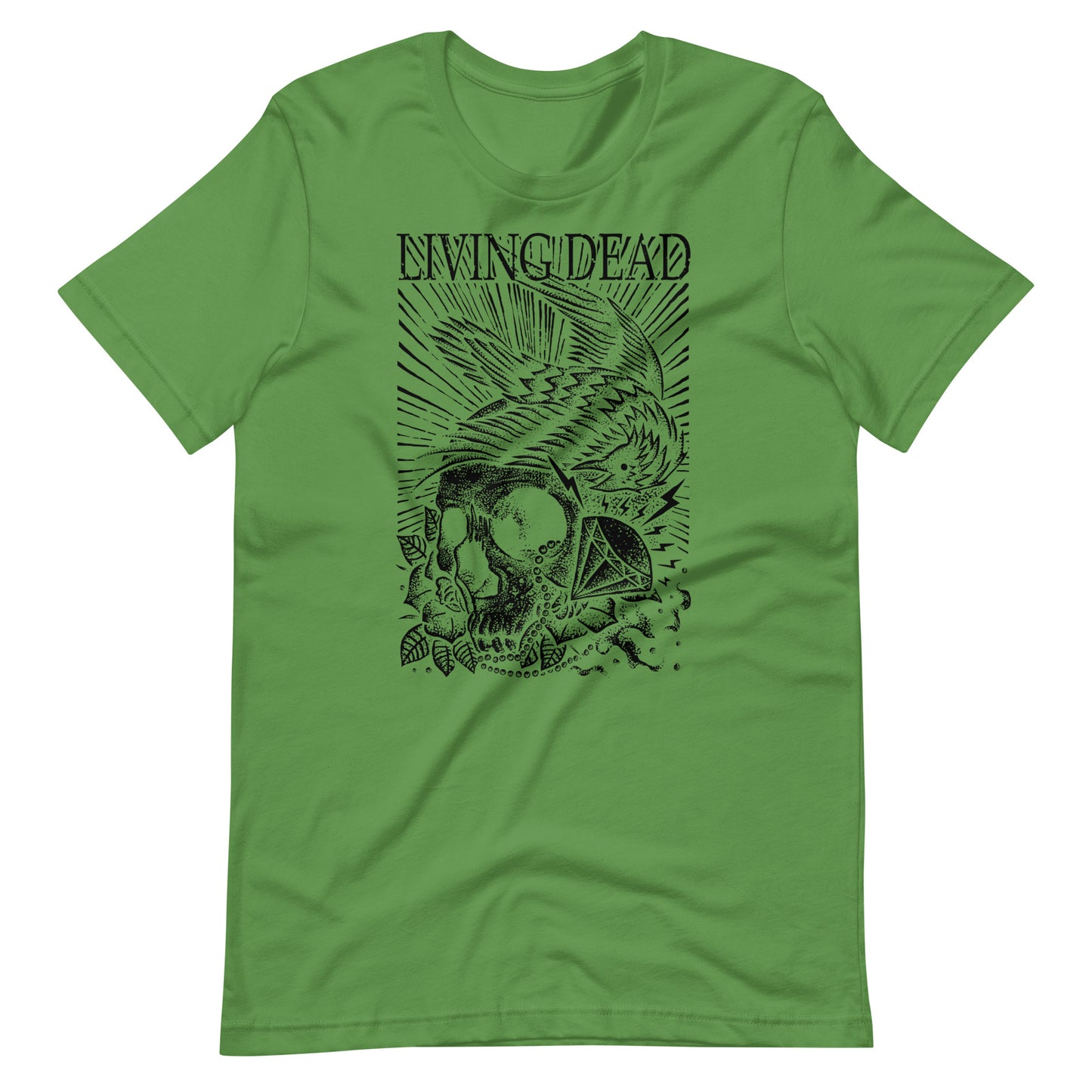 Living Dead Diamond Black - Men's t-shirt - Leaf Front