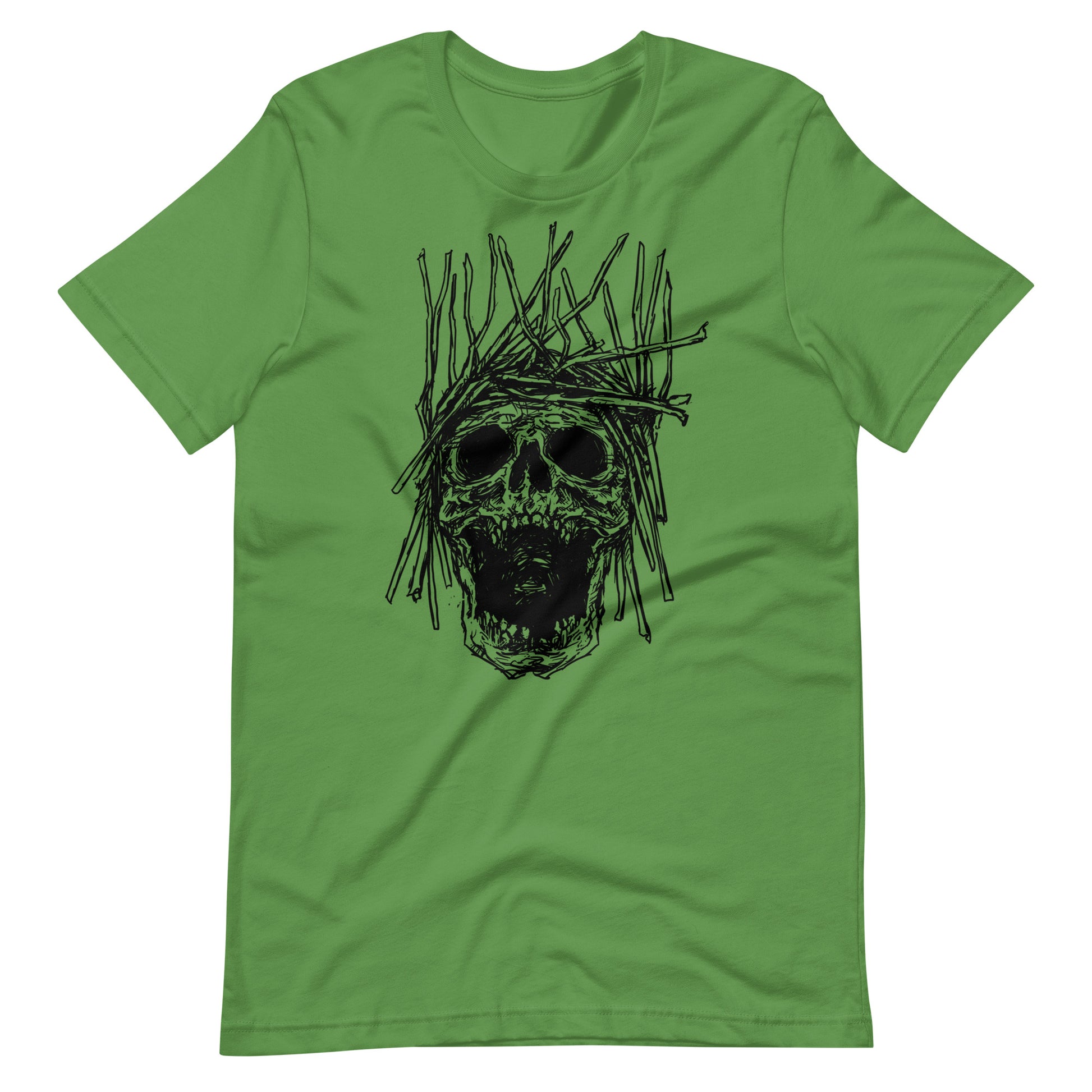 Skull H Black - Men's t-shirt - Leaf Front