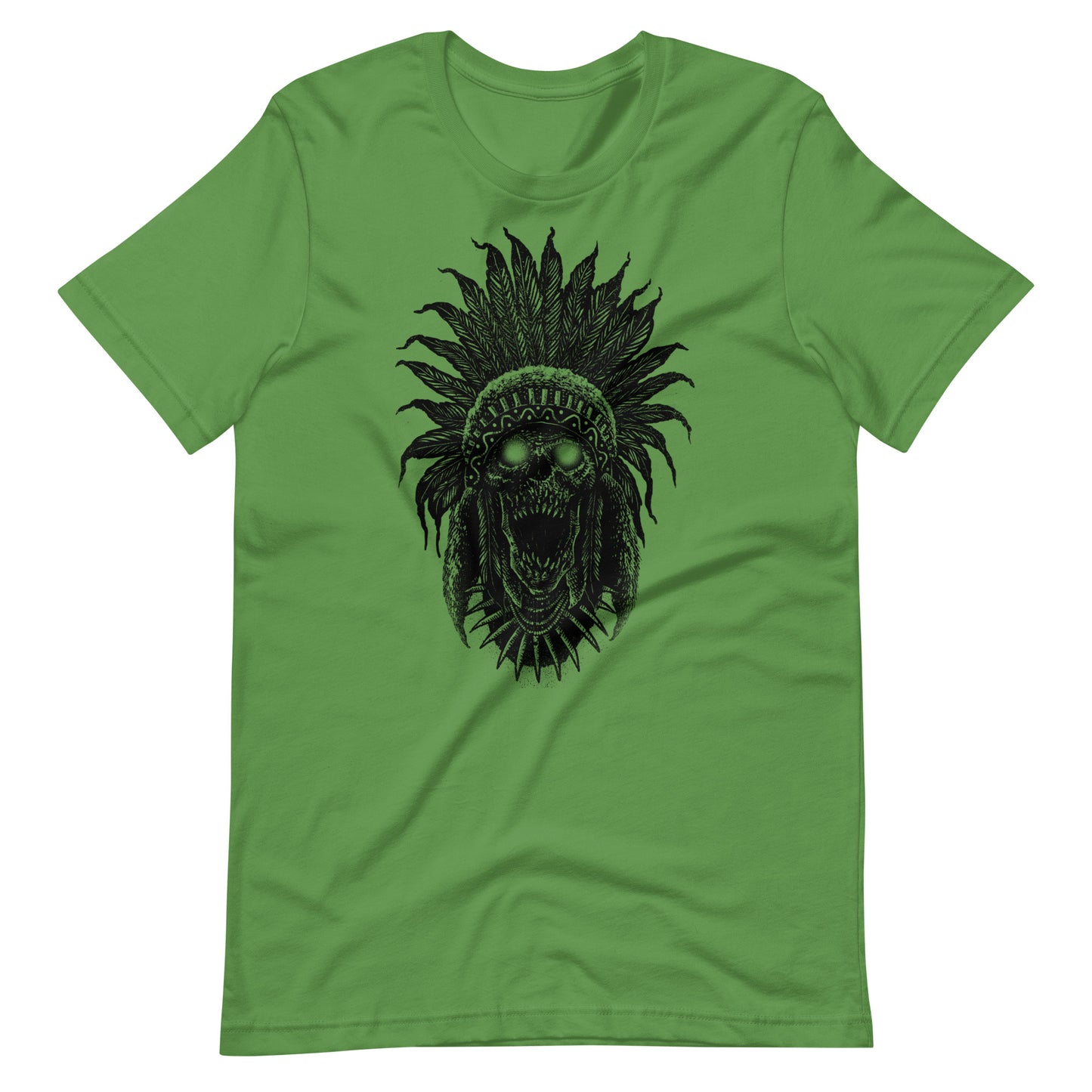 Tribe Skull Black - Men's t-shirt - Leaf Front