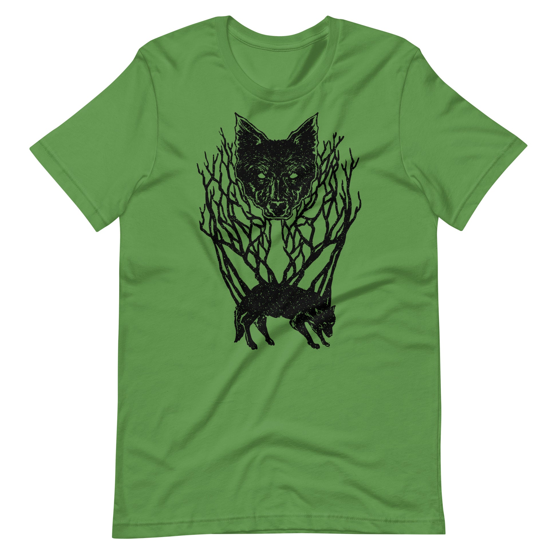 Wolf Tree Black - Men's t-shirt - Leaf Front