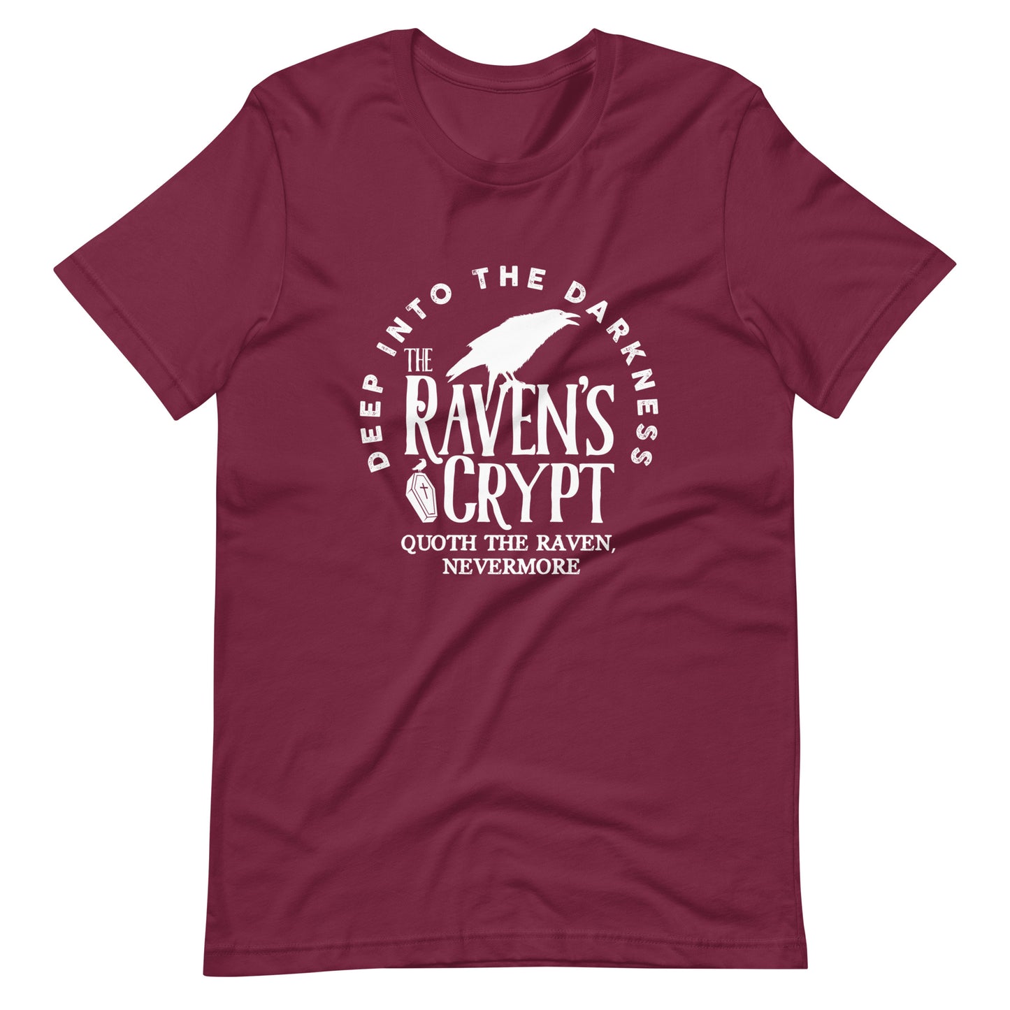 Deep Into the Darkness The Raven's Crypt - Men's t-shirt - Maroon Front