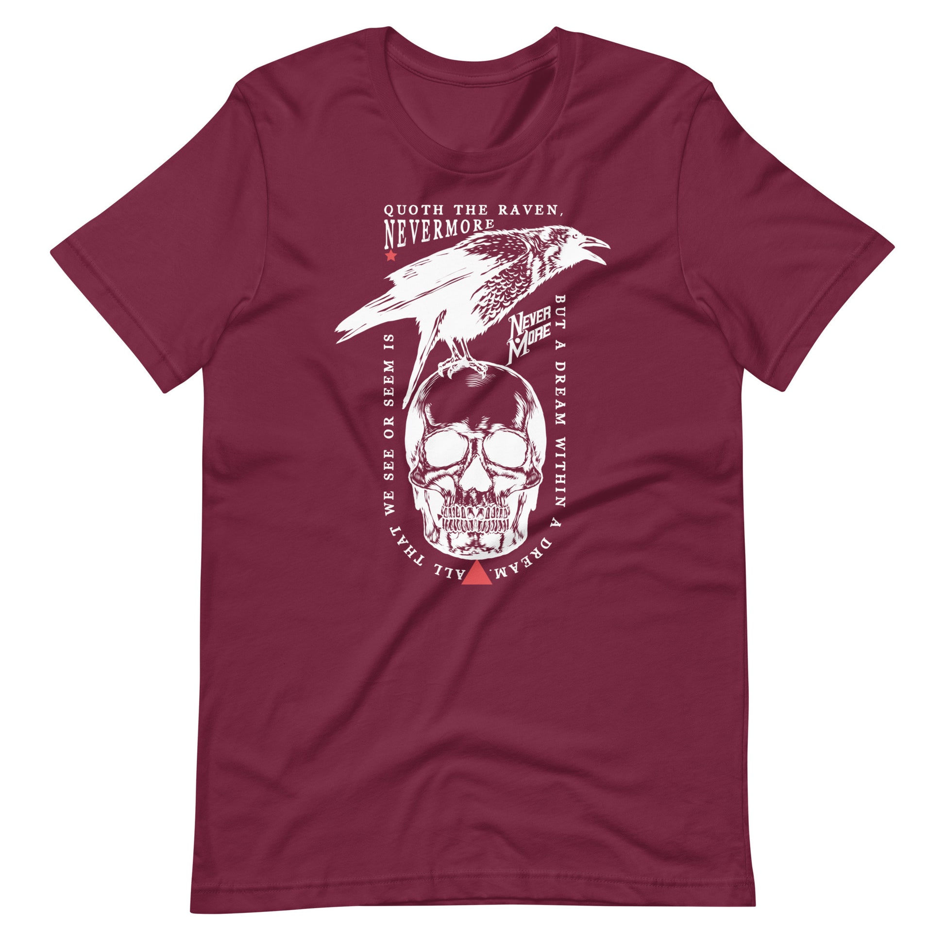 Quoth the Raven - Men's t-shirt - Maroon Front