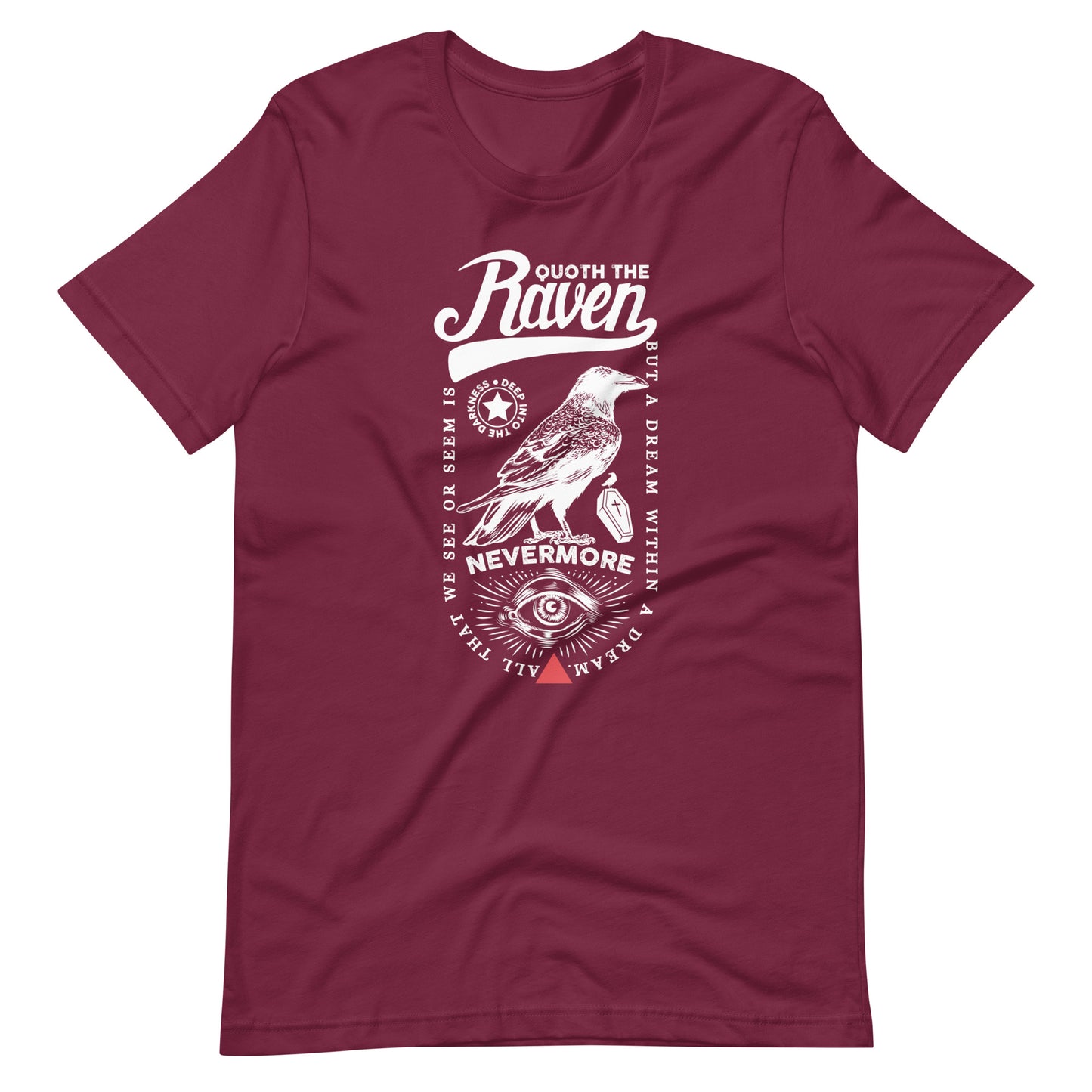 Quoth the Raven Nevermore Loaded - Men's t-shirt - Maroon Front 