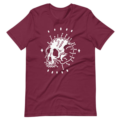 Iron Nails - Men's t-shirt - Maroon Front