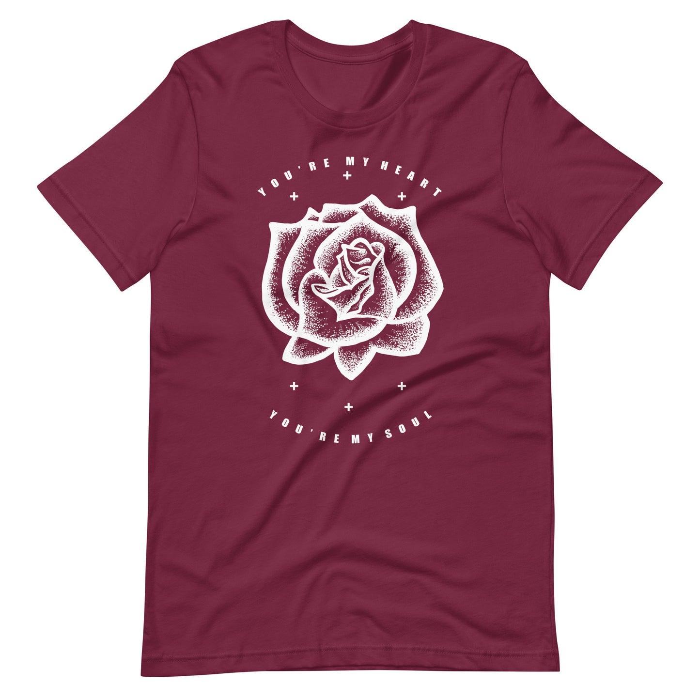 You're My Heart You're My Soul Rose - Men's t-shirt - Maroon Front