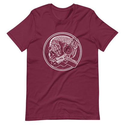Boom as Hell White - Men's t-shirt - Maroon Front
