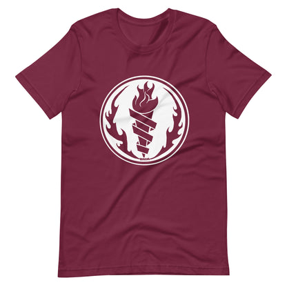 Fire Fire White - Men's t-shirt - Maroon Front