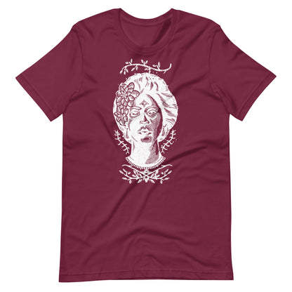 Girl Eyes White - Men's t-shirt - Maroon Front