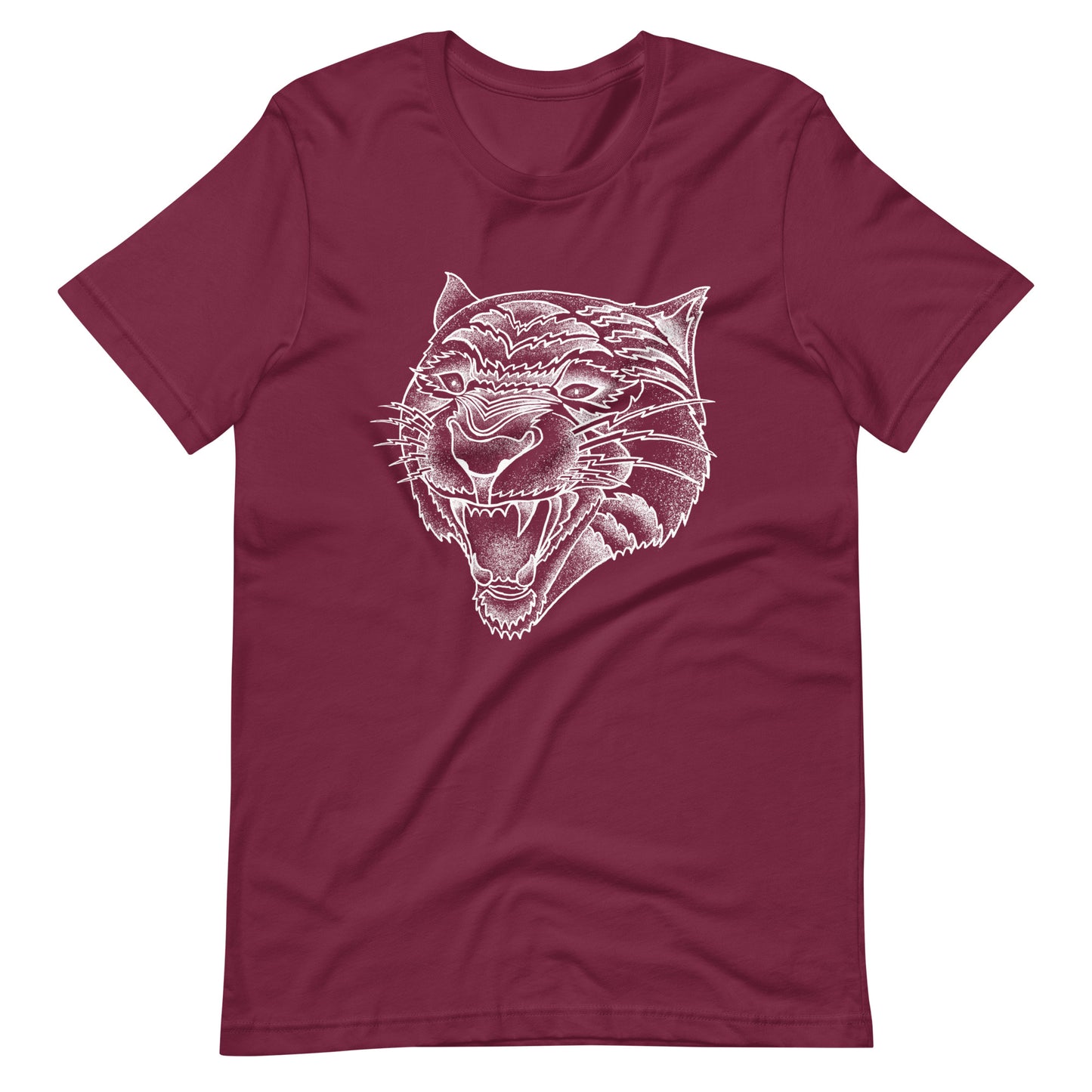 Panther White - Men's t-shirt - Maroon Front