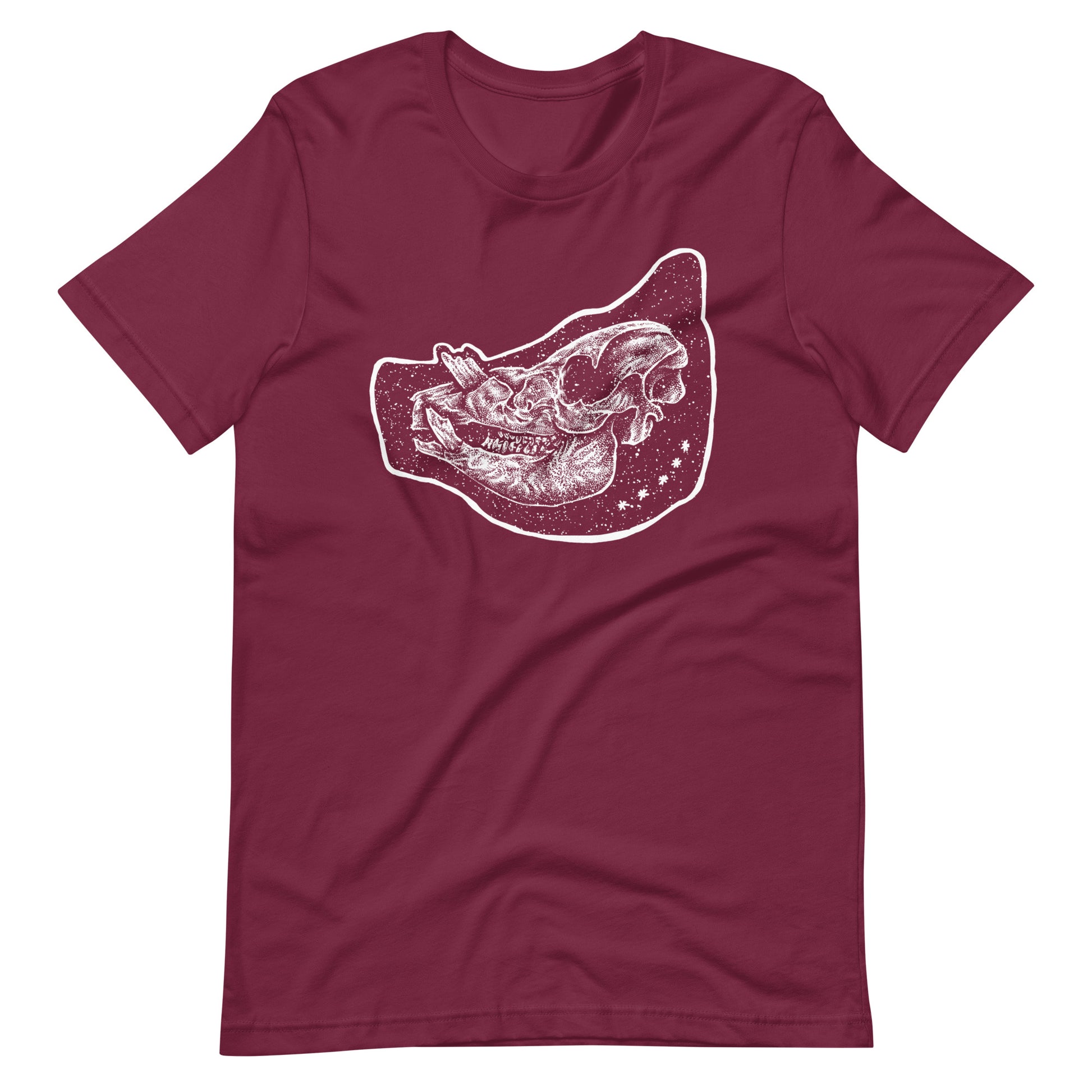Pig White - Men's t-shirt - Maroon Front