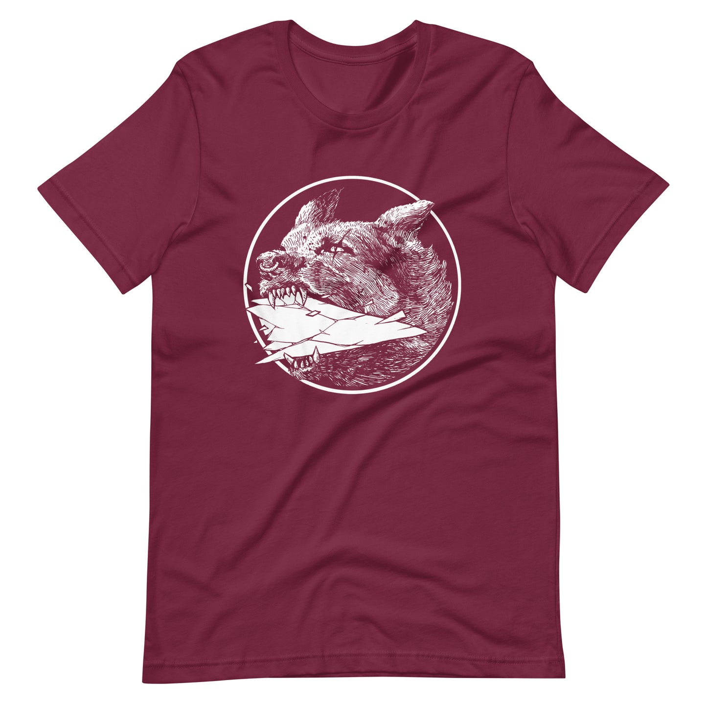 Shard White - Men's t-shirt - Maroon Front