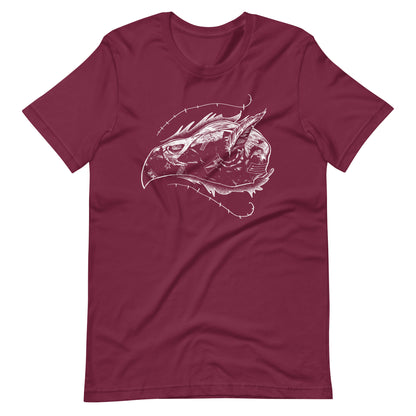 Skull Bird White - Men's t-shirt - Maroon Front